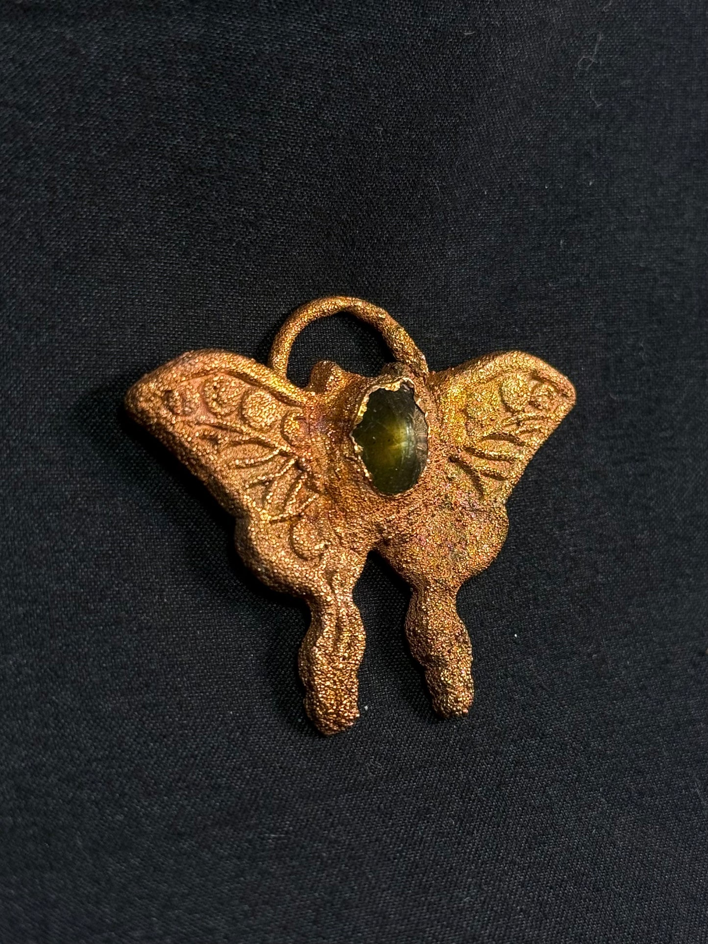 Labradorite butterfly amulet