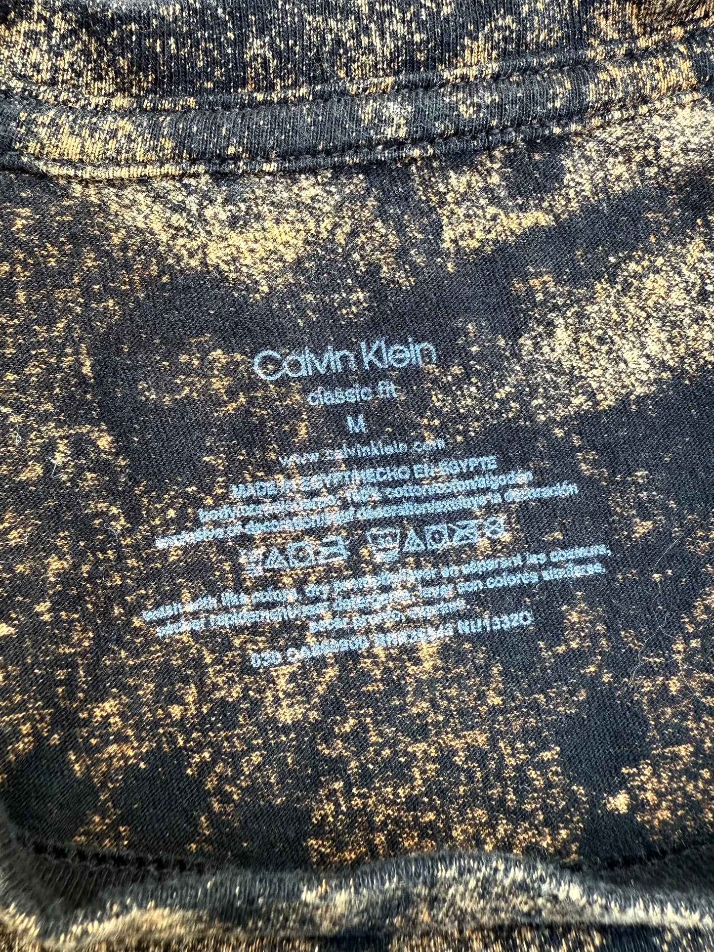 Face patch bleach lace dyed t-shirt