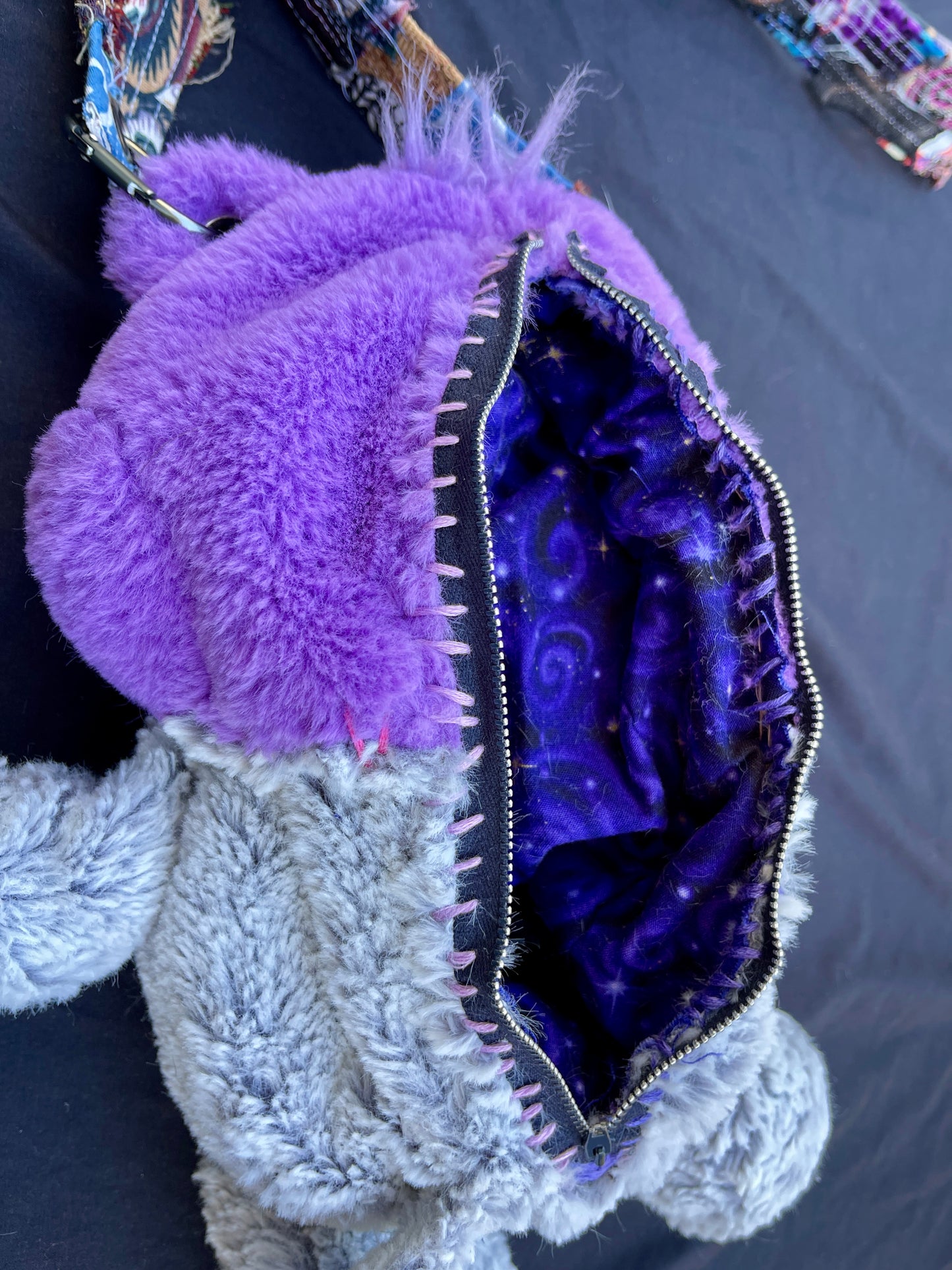 Care bear + elephant hybrid side bag