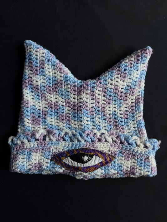 Crochet eyeball hat