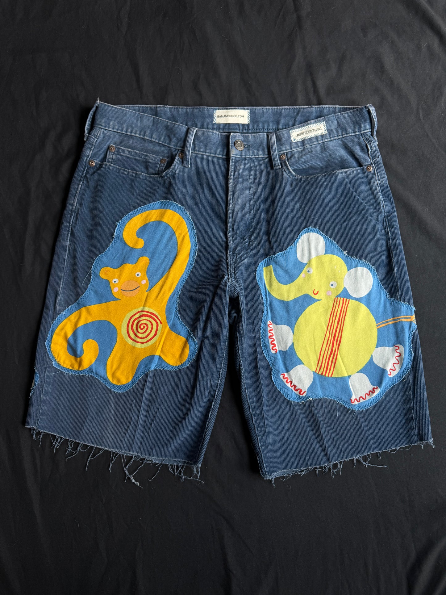 Monkeying around jean shorts