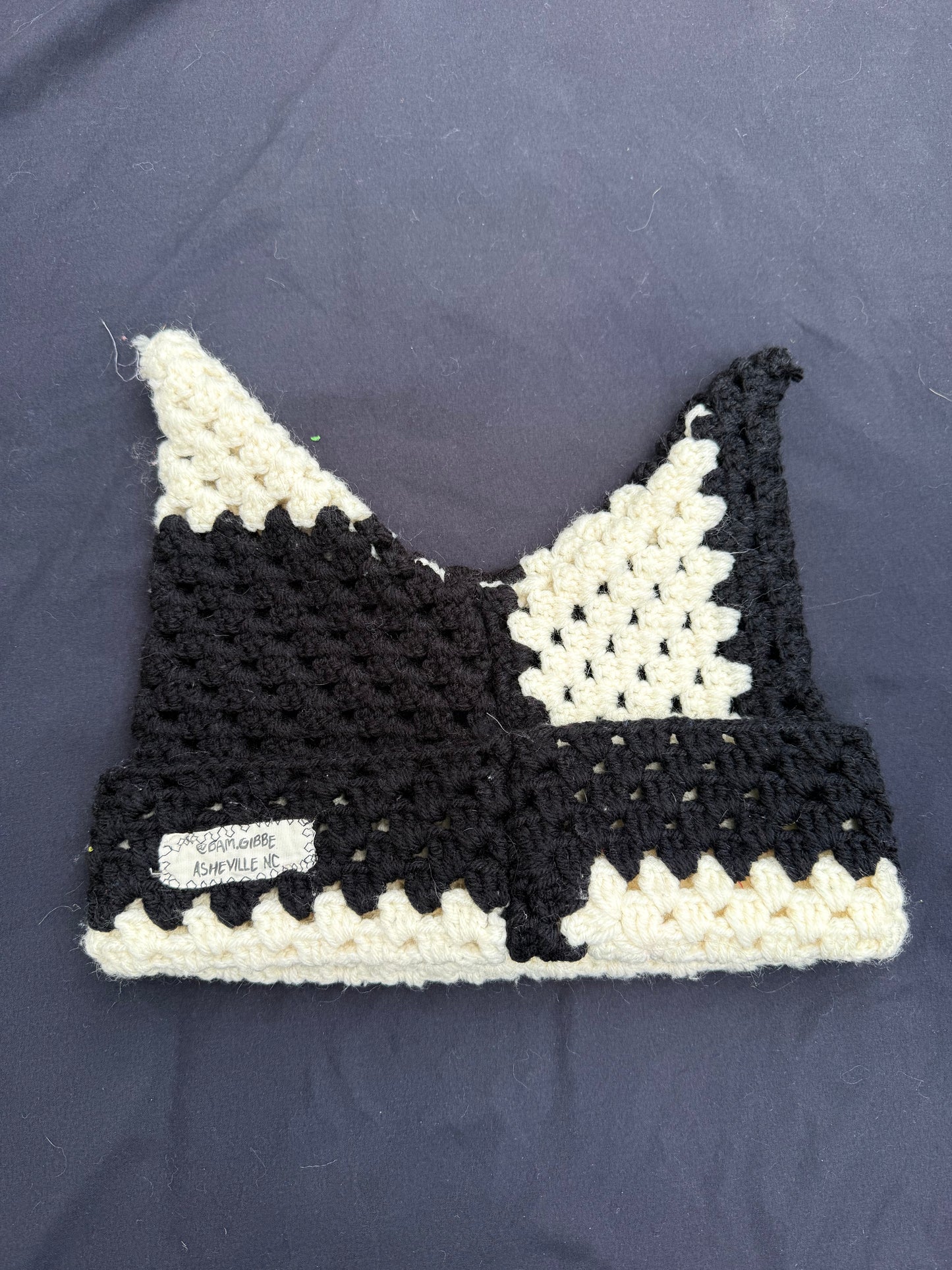 Crochet eyeball patch hat