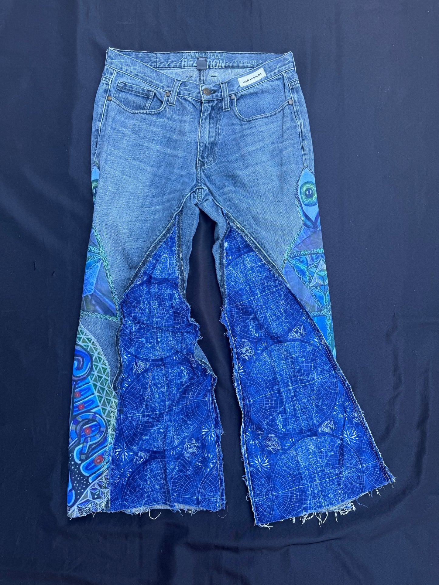 Jesse James astral pharaoh patch jeans
