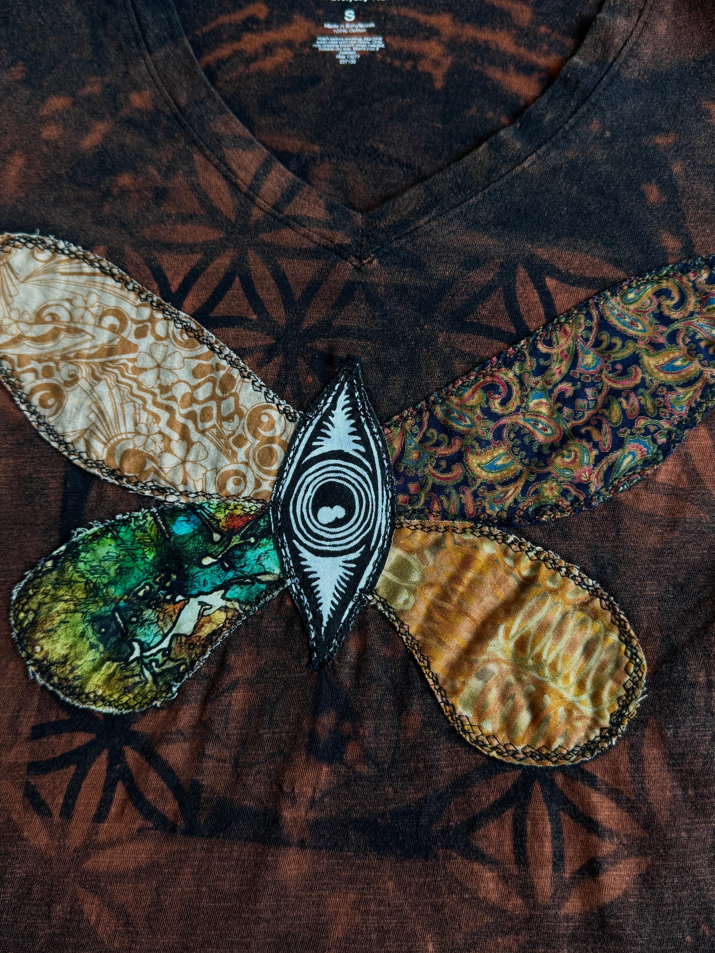 Butterfly bleach dyed long sleeve