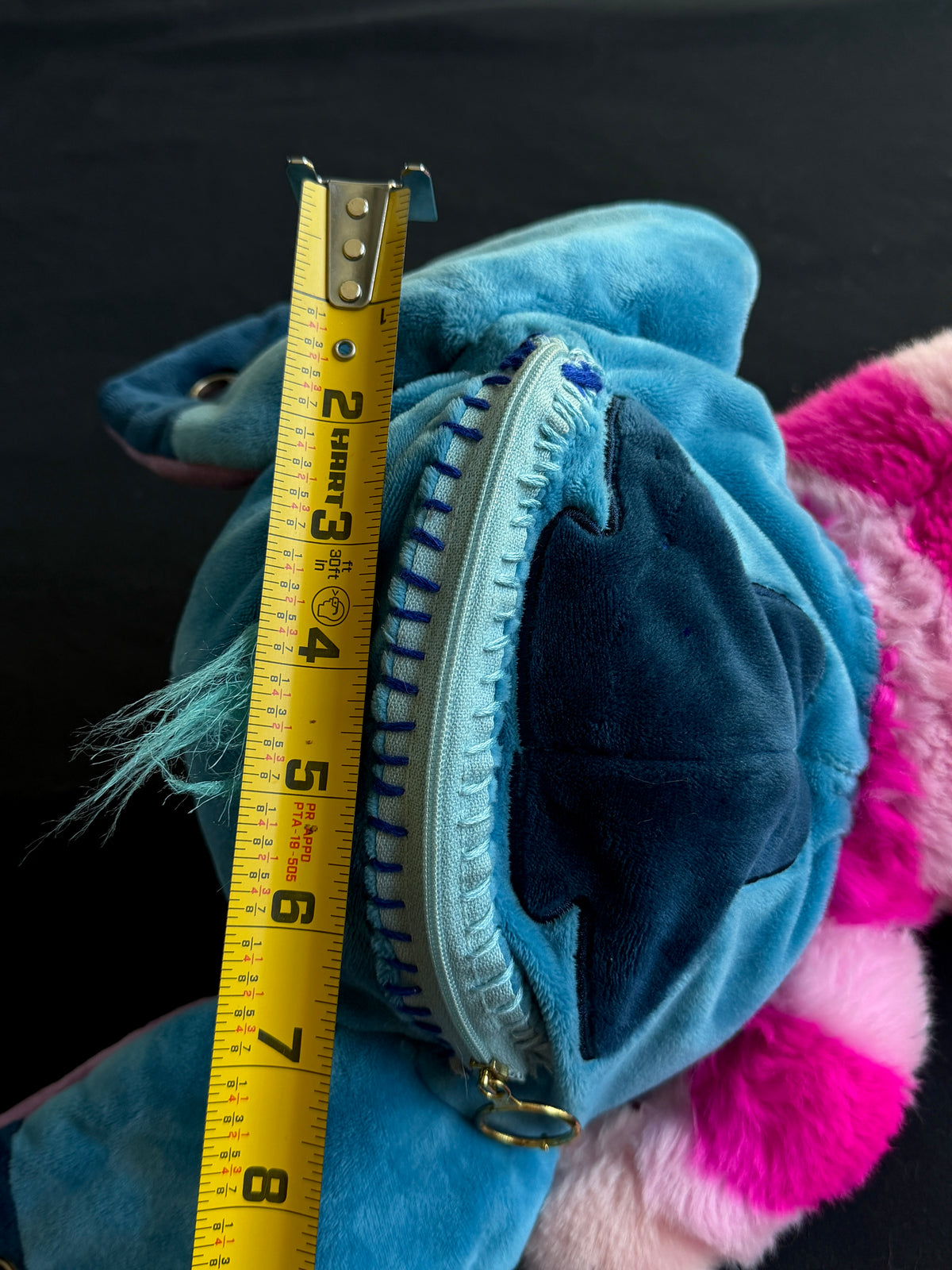 Stitch + Cheshire Cat hybrid side bag