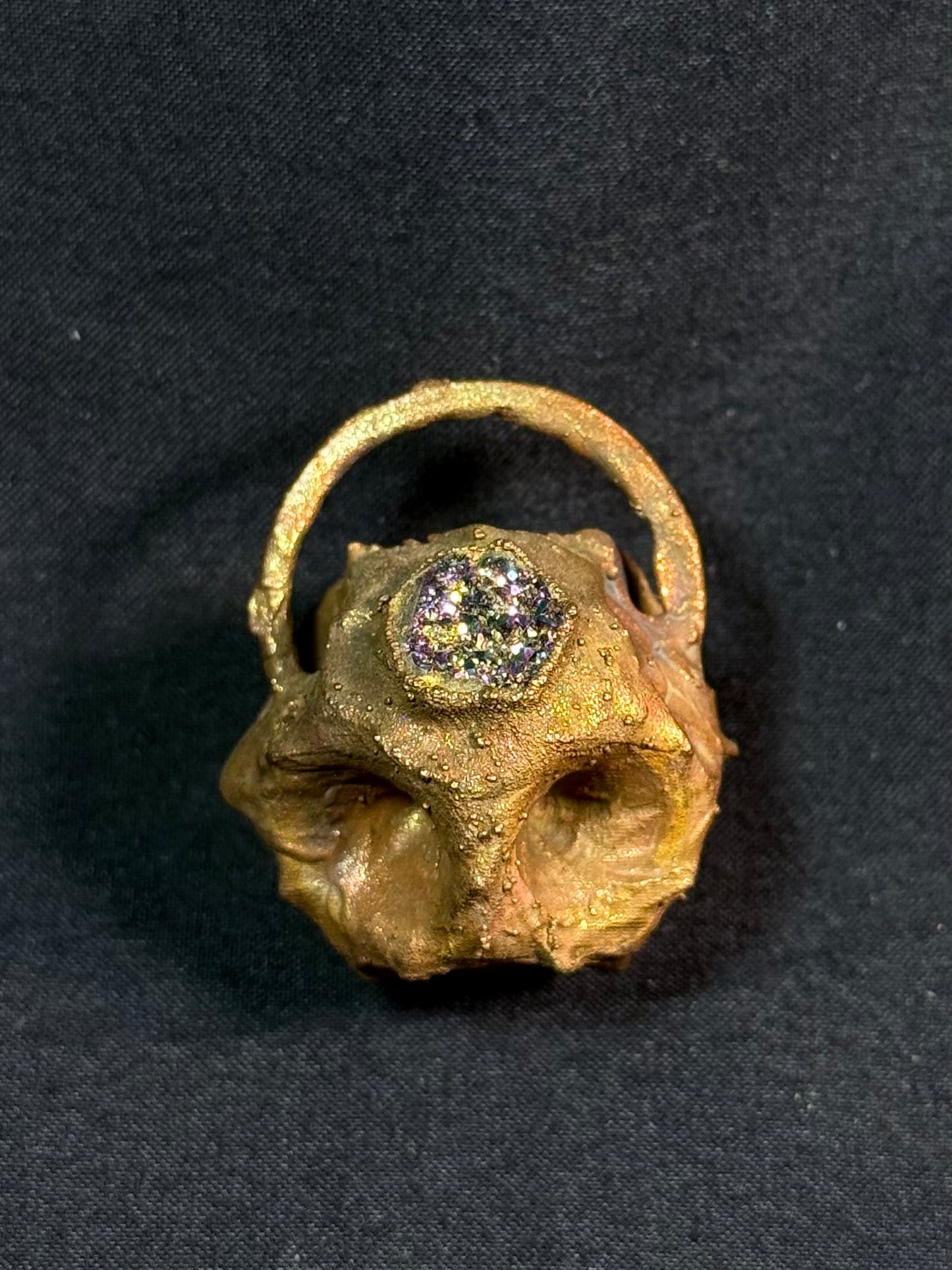 Tessellated rose quartz amulet