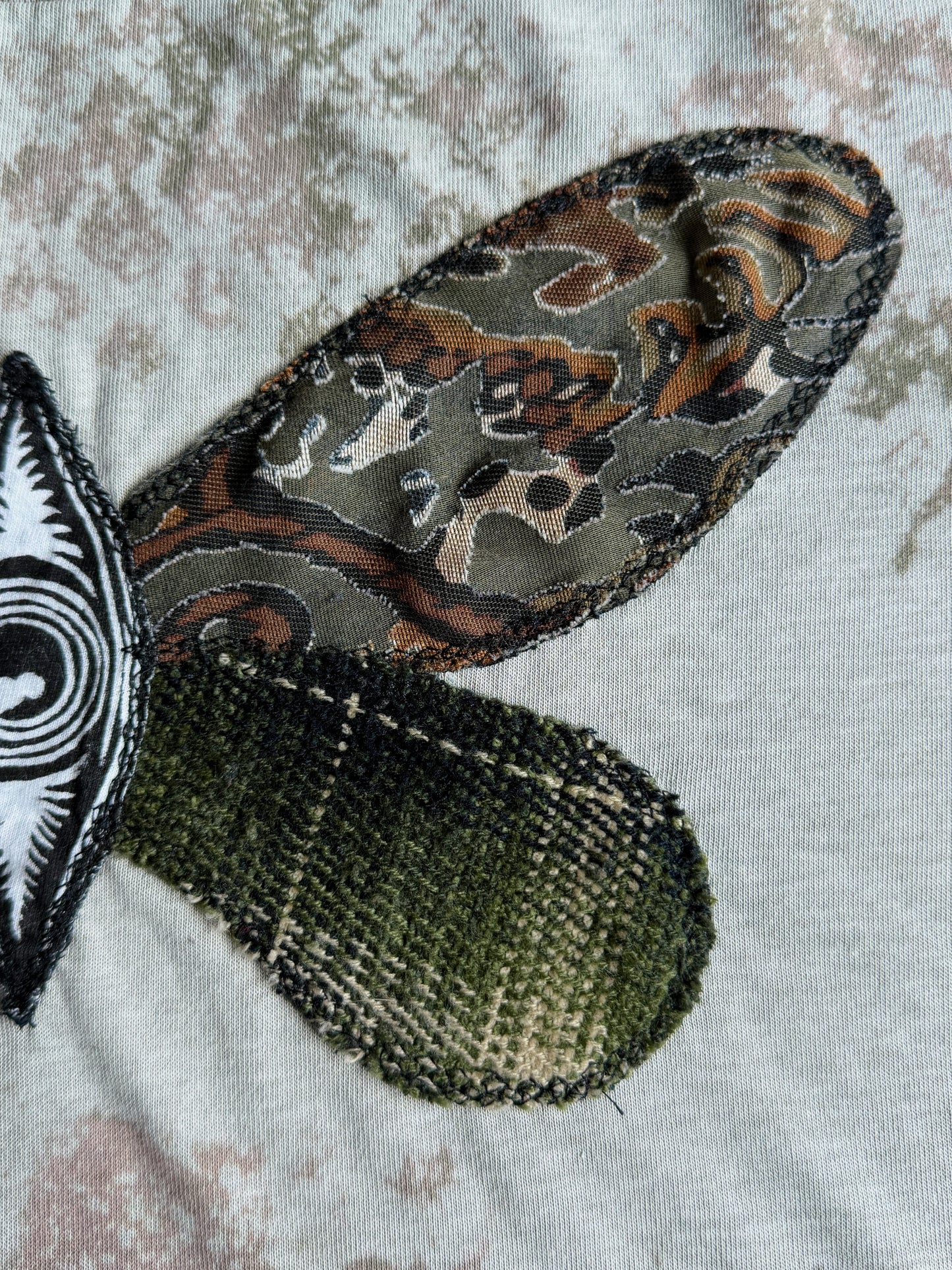 Butterfly bleach dyed shirt