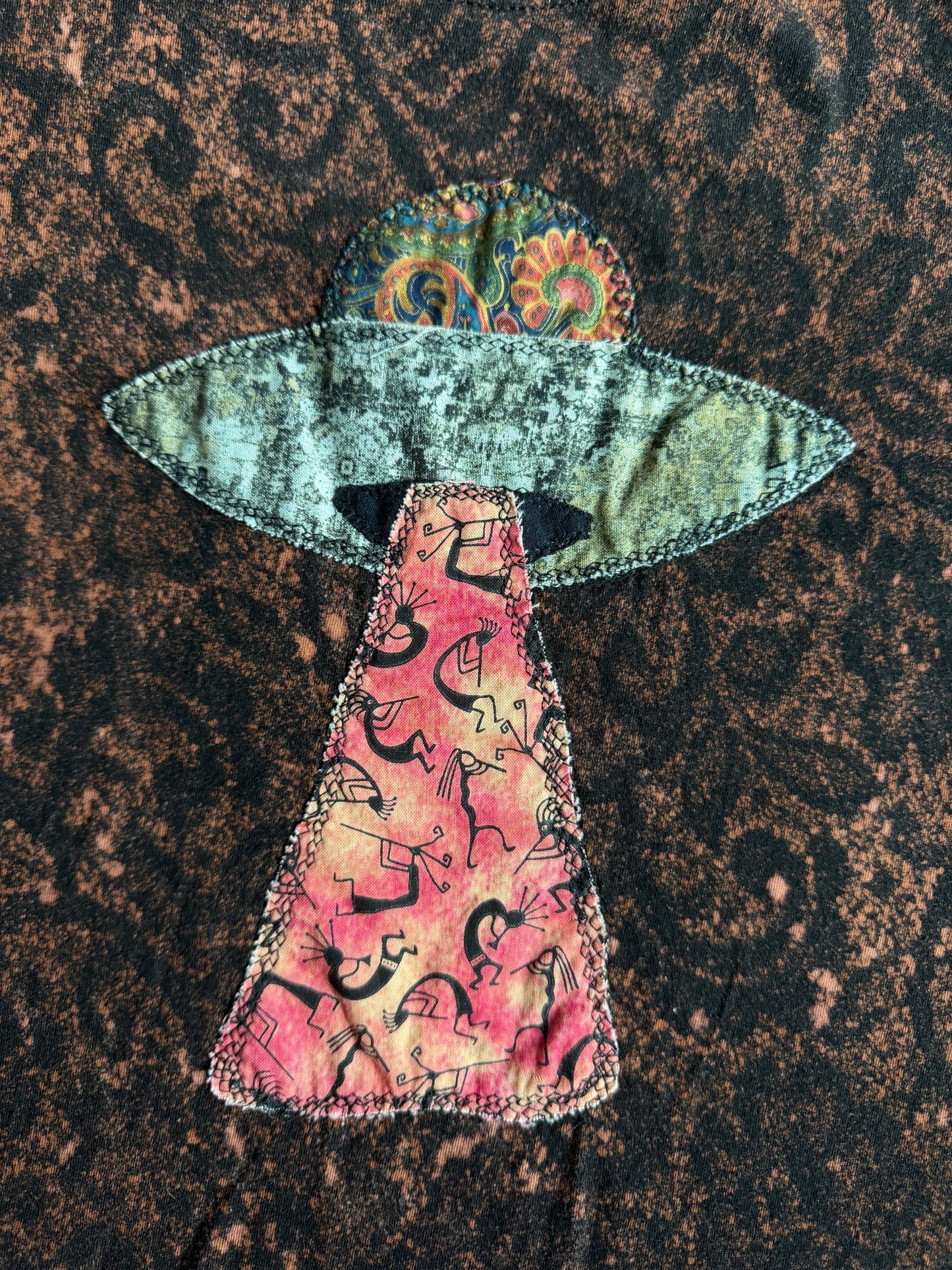 UFO bleach dyed t-shirt