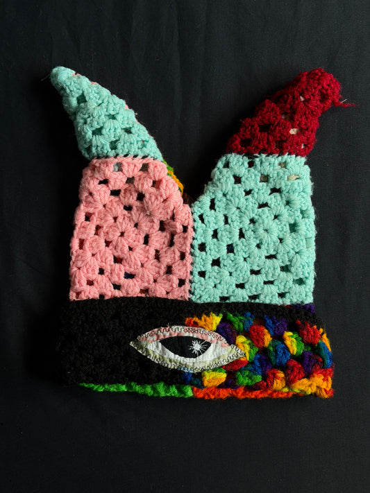 Crochet eyeball hat