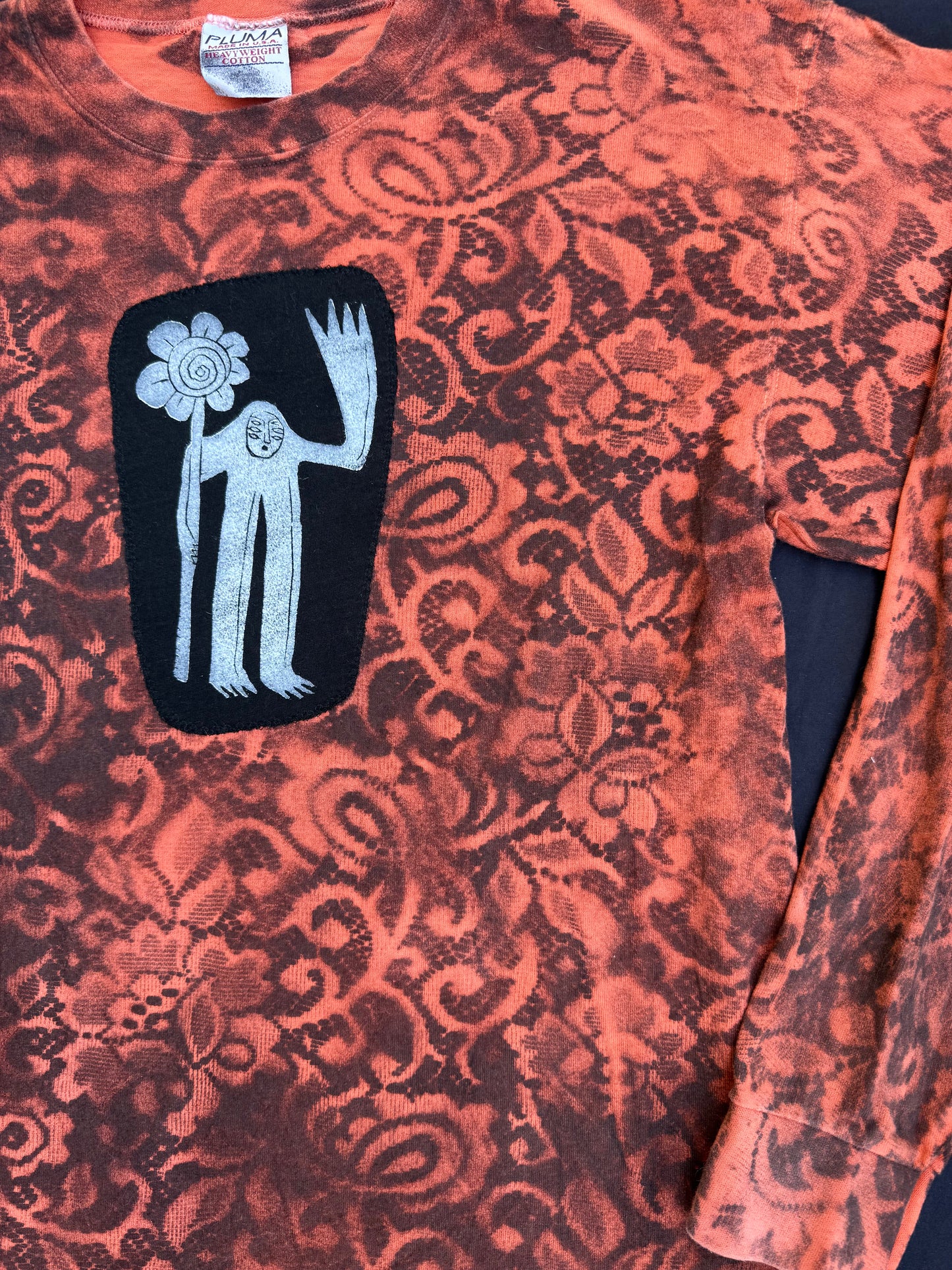 Flower boy patch spray painted shirt