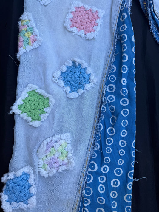Crochet granny square jeans