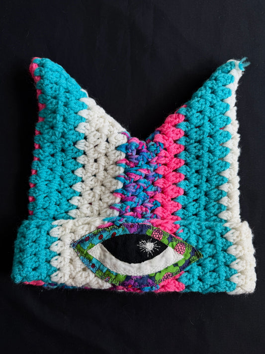 Crochet eyeball hat