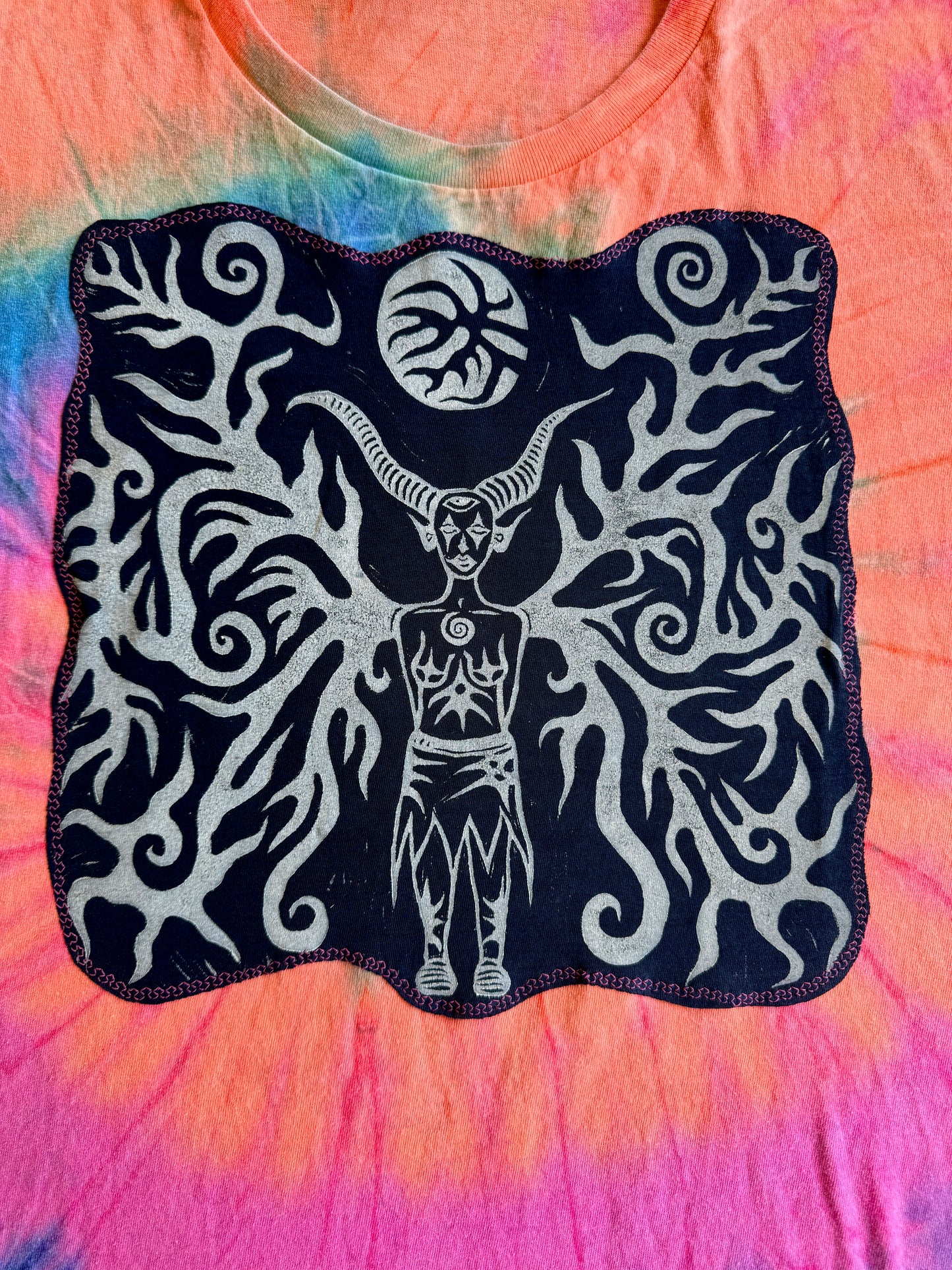 Moon goddess tie dye t-shirt
