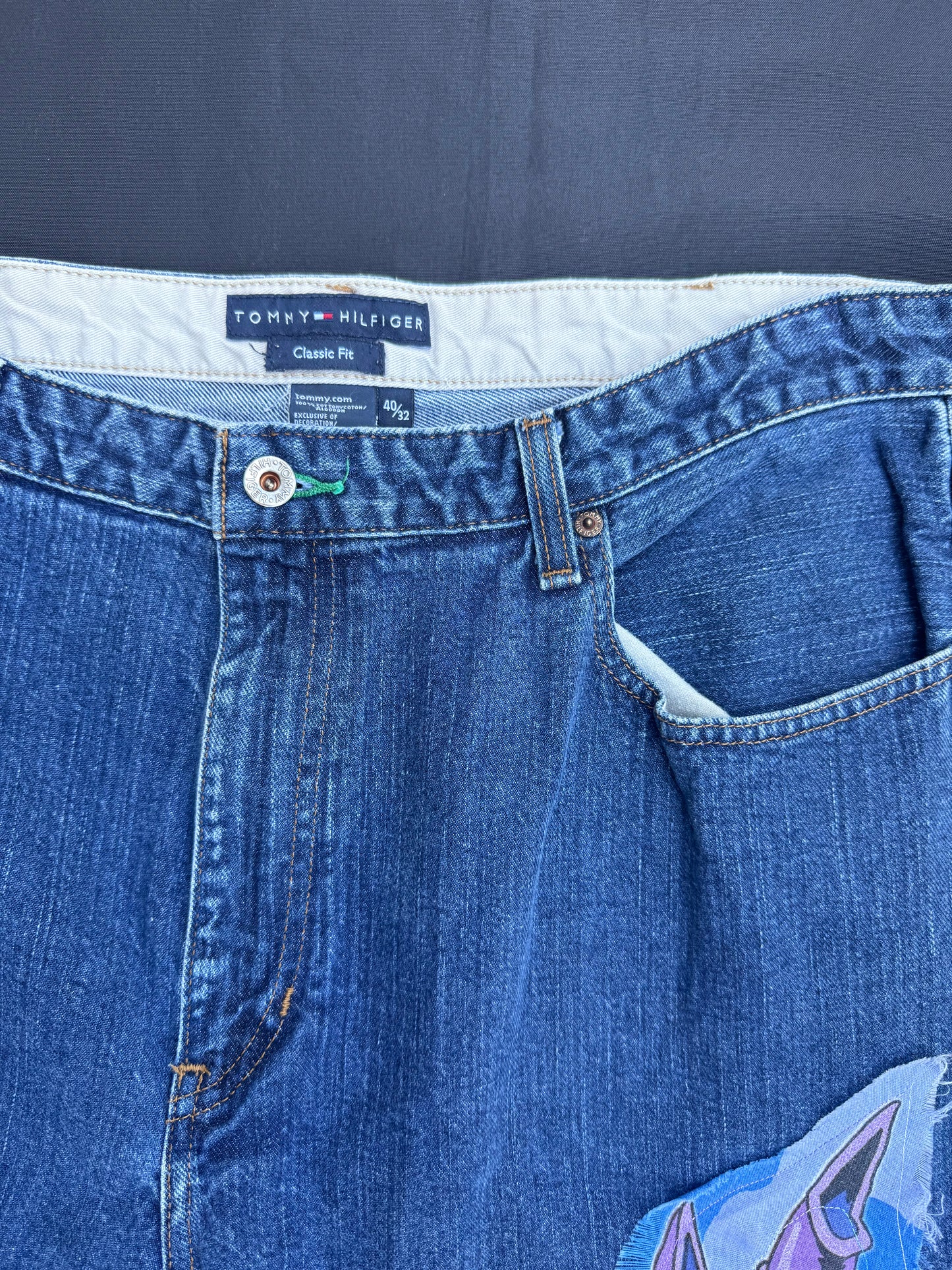 Yu-gi-oh the dark magician patch jeans