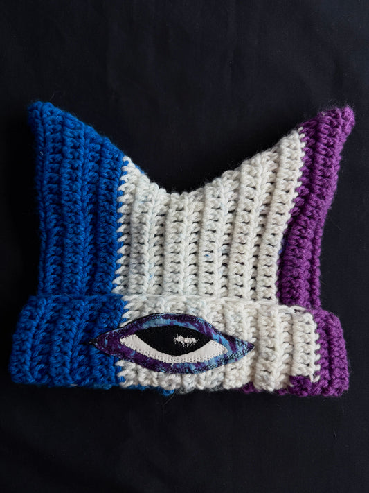Crochet eyeball hat