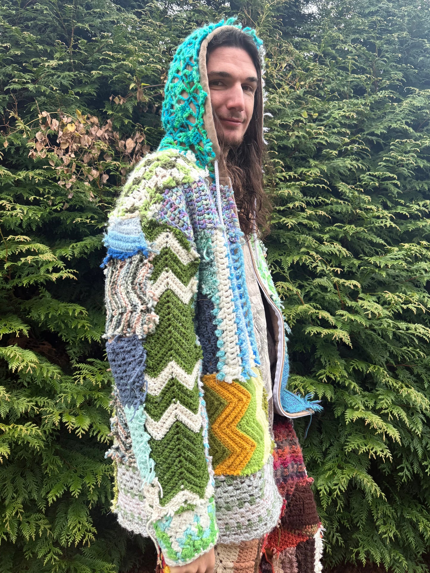 Swamp wizard crochet hoodie