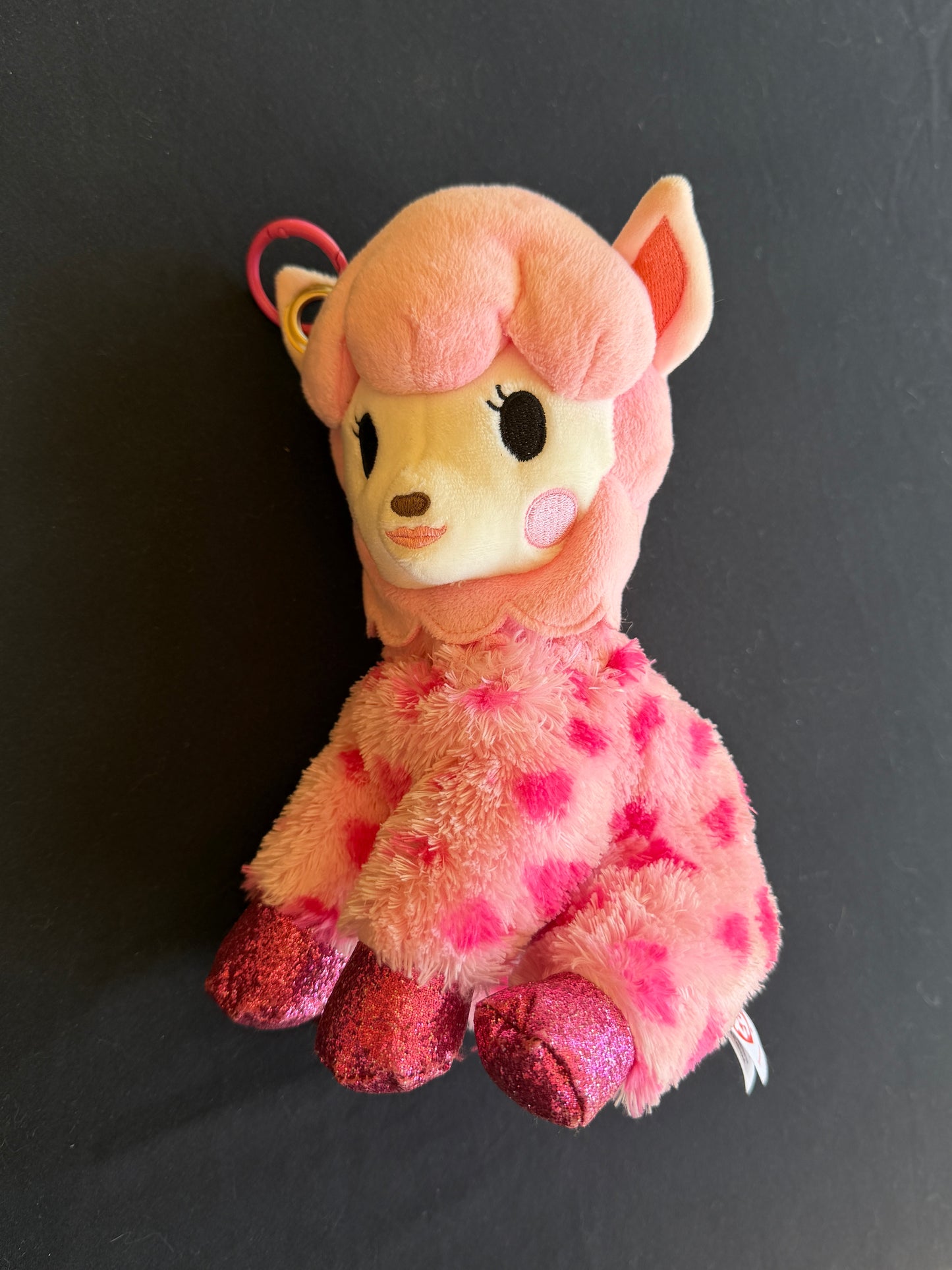 Reese (animal crossing) + pink cheetah keychain buddy