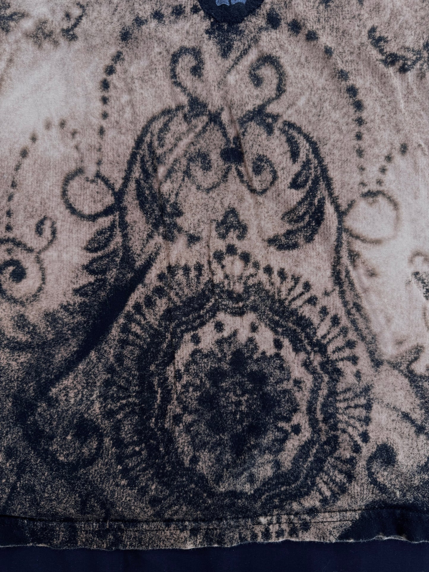 All seeing billy skull bleach dyed t shirt