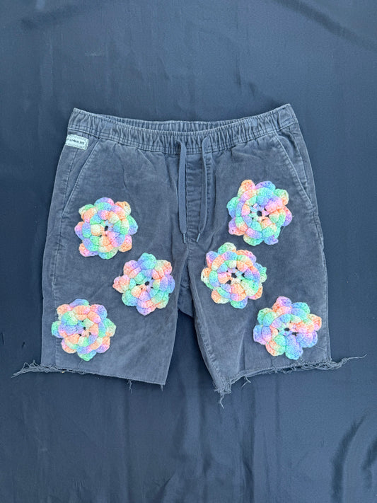 Crochet granny square shorts
