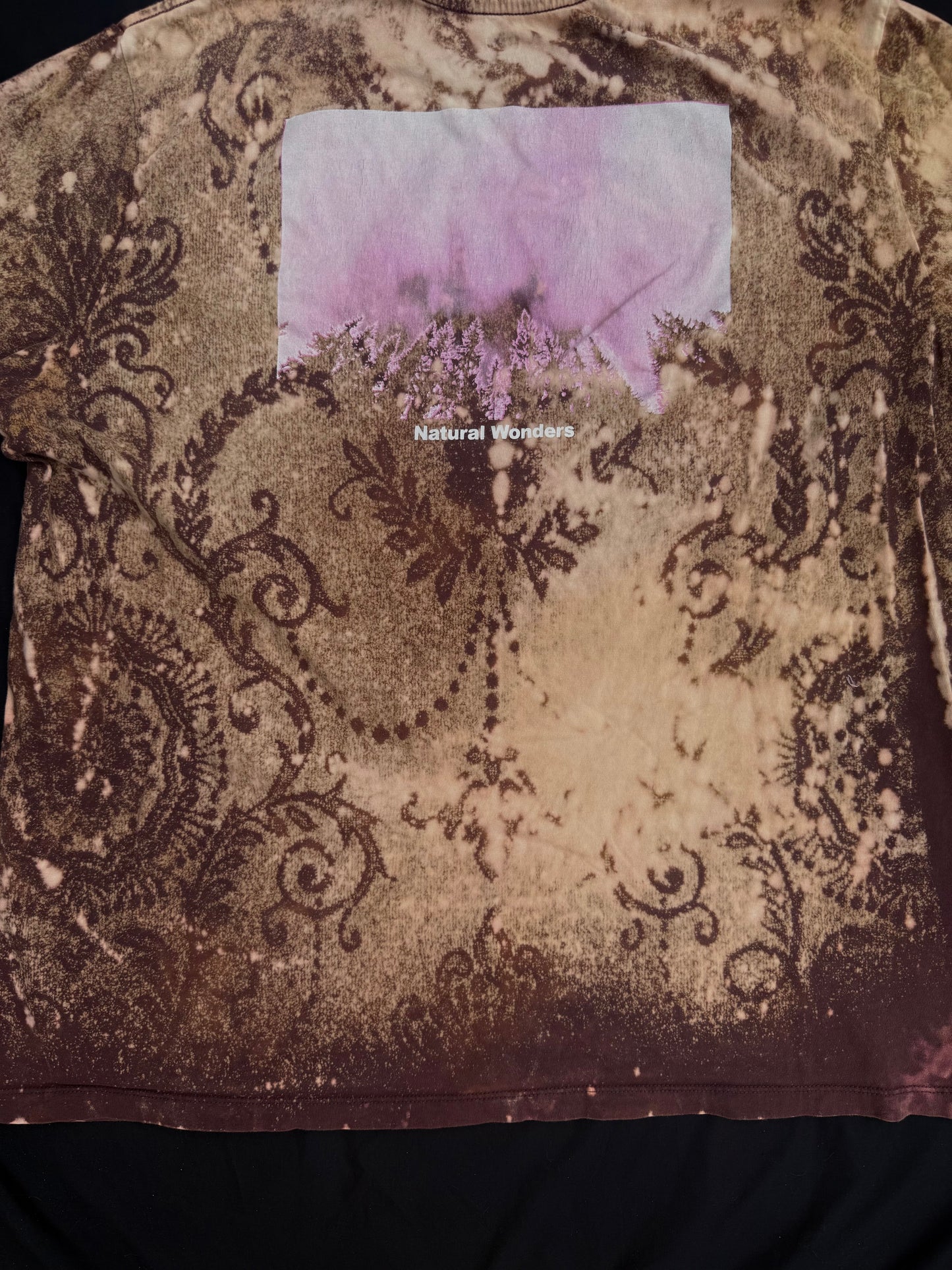 Flower boy patch bleach dyed t shirt