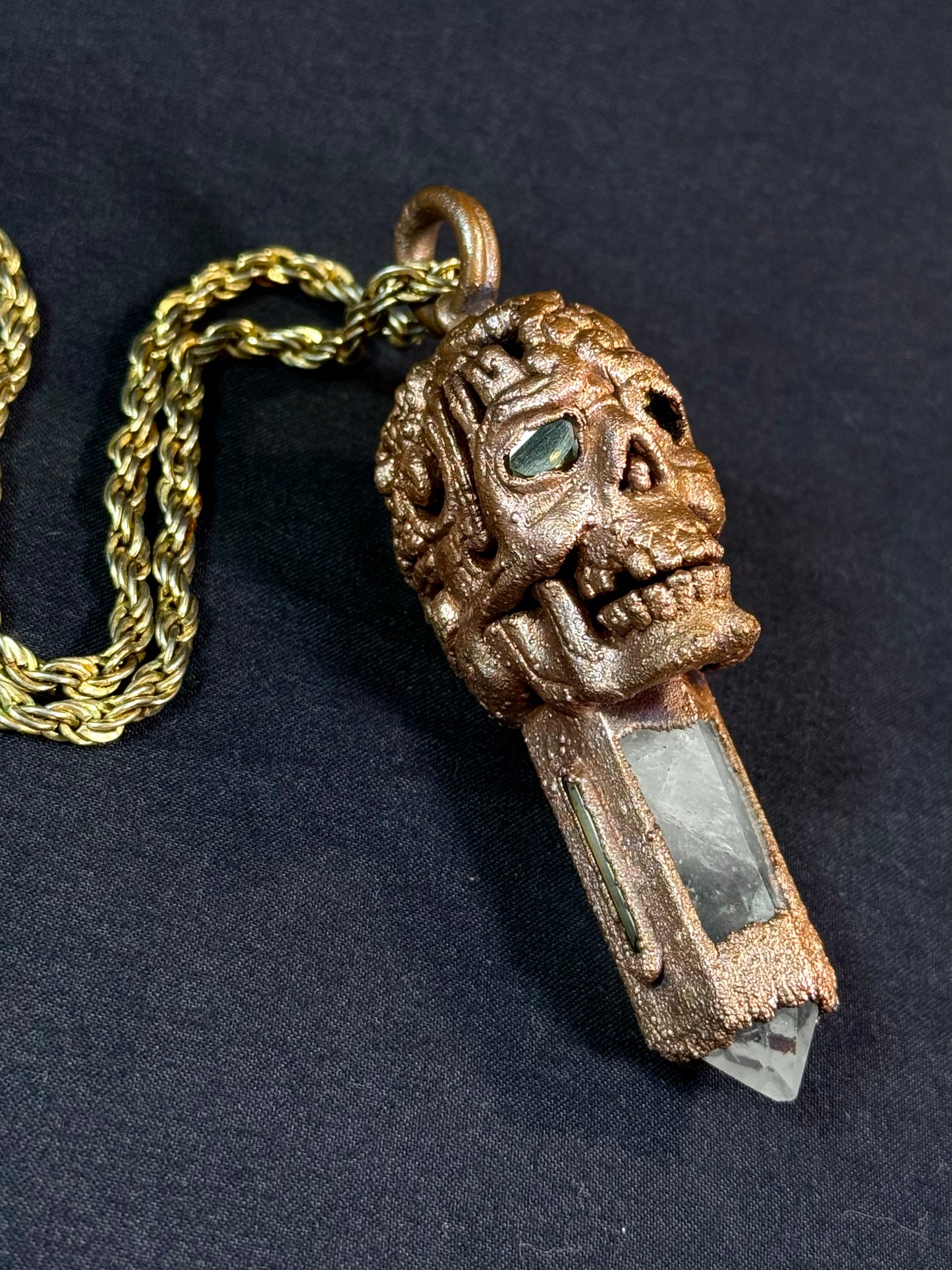 Crystal skull amulet