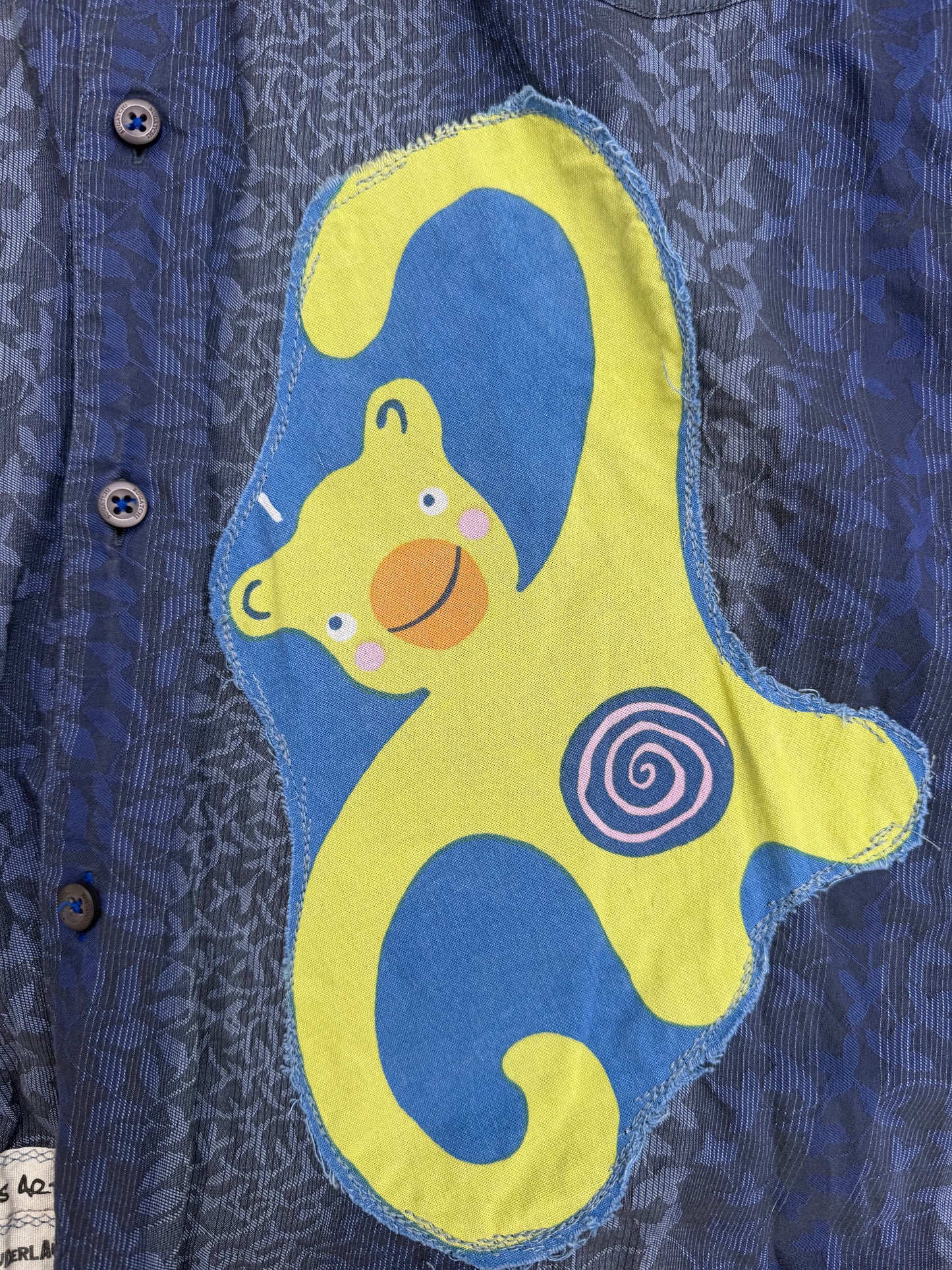 "Meet me at the creek" patched button up