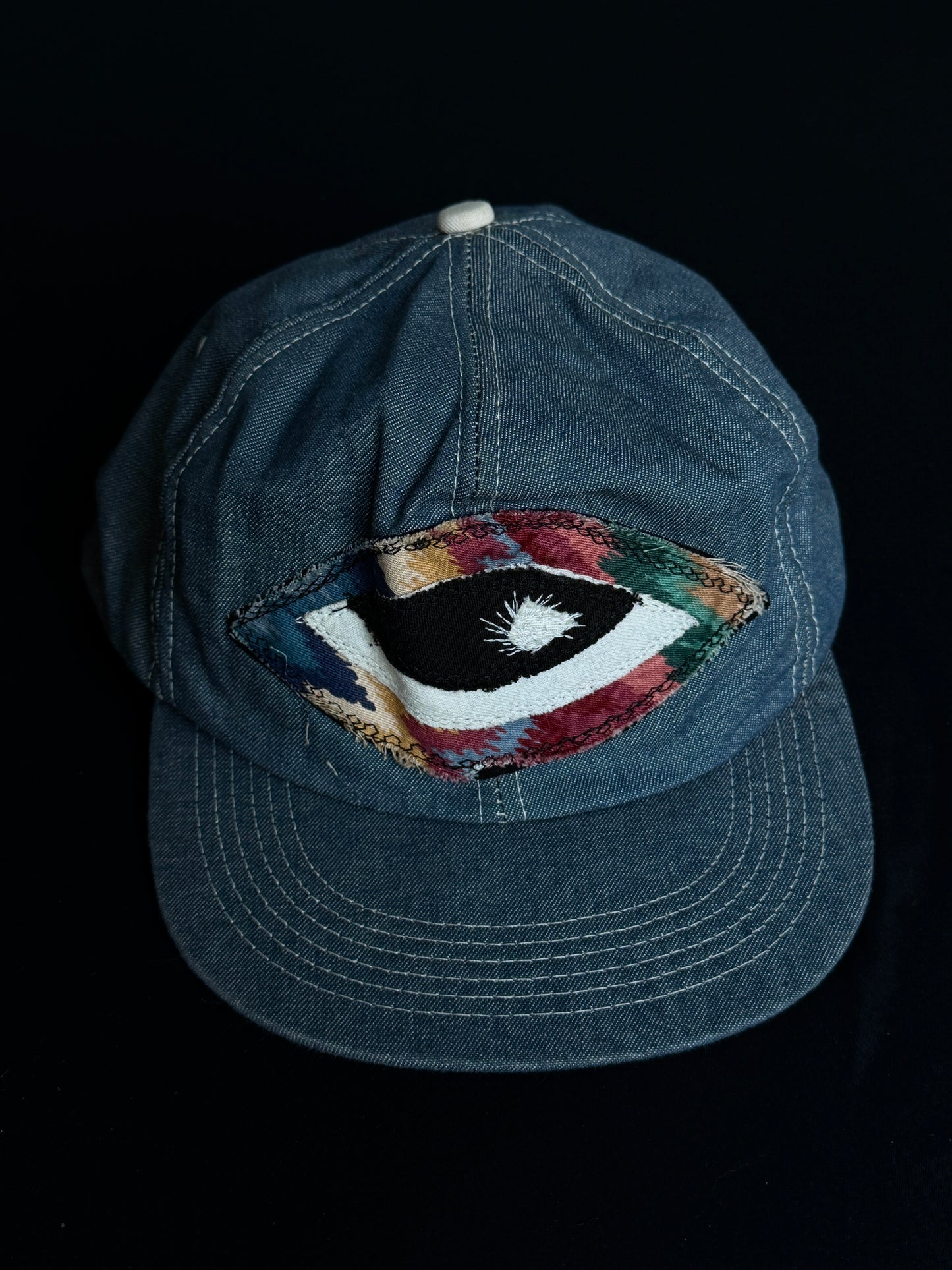 Upcycled Jean Eyeball Hat