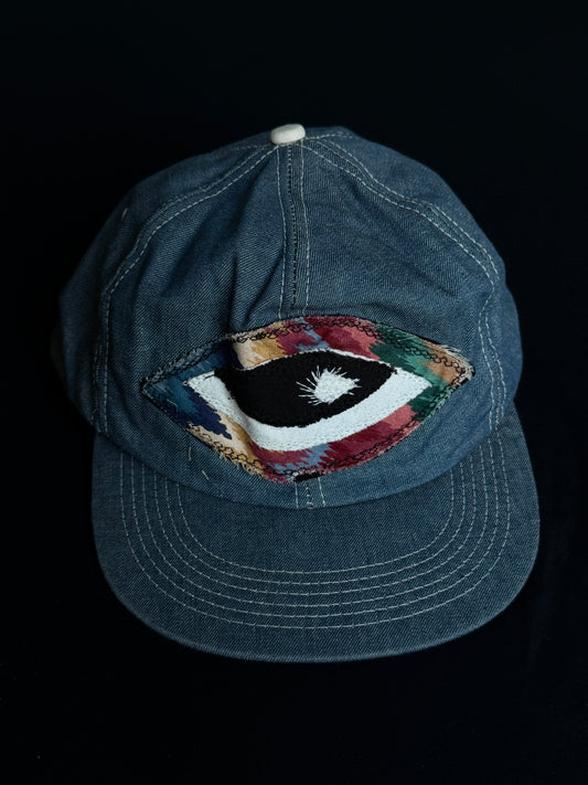 Upcycled Jean Eyeball Hat