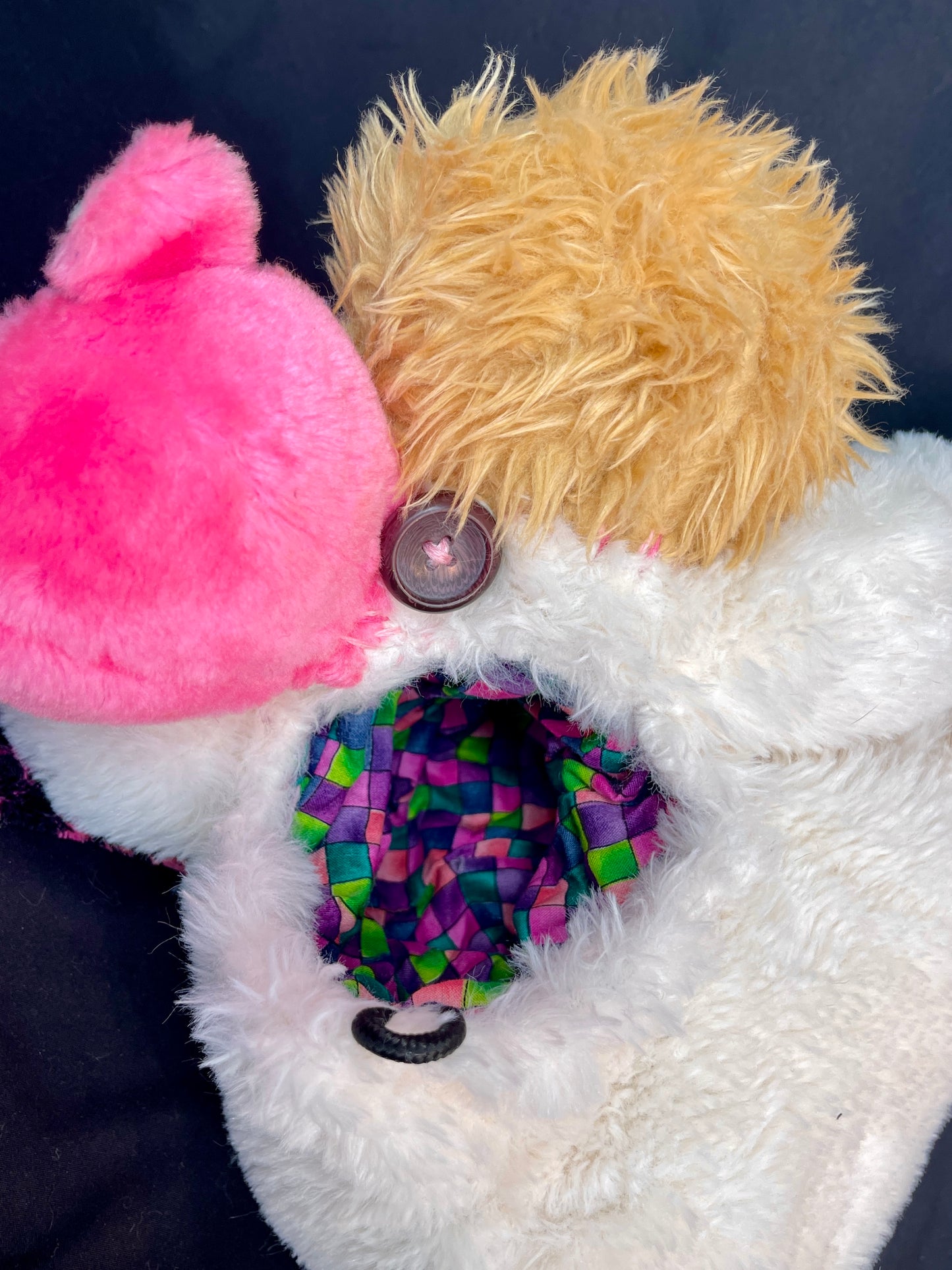 Sloth + Pink Panther + sequin bear side bag