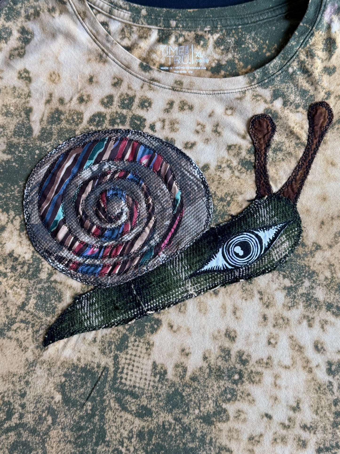 Snail bleach dyed long sleeve