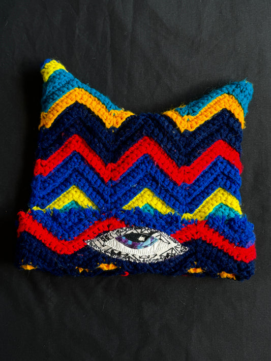 Crochet eyeball hat