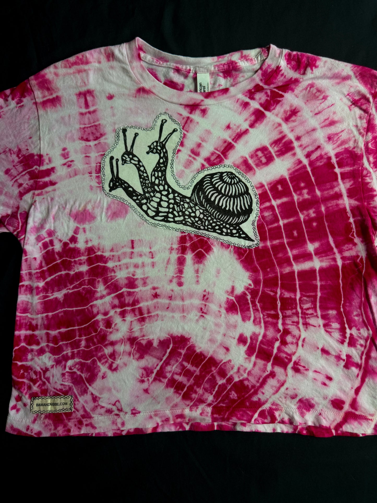 Pink snail tie dye t-shirt