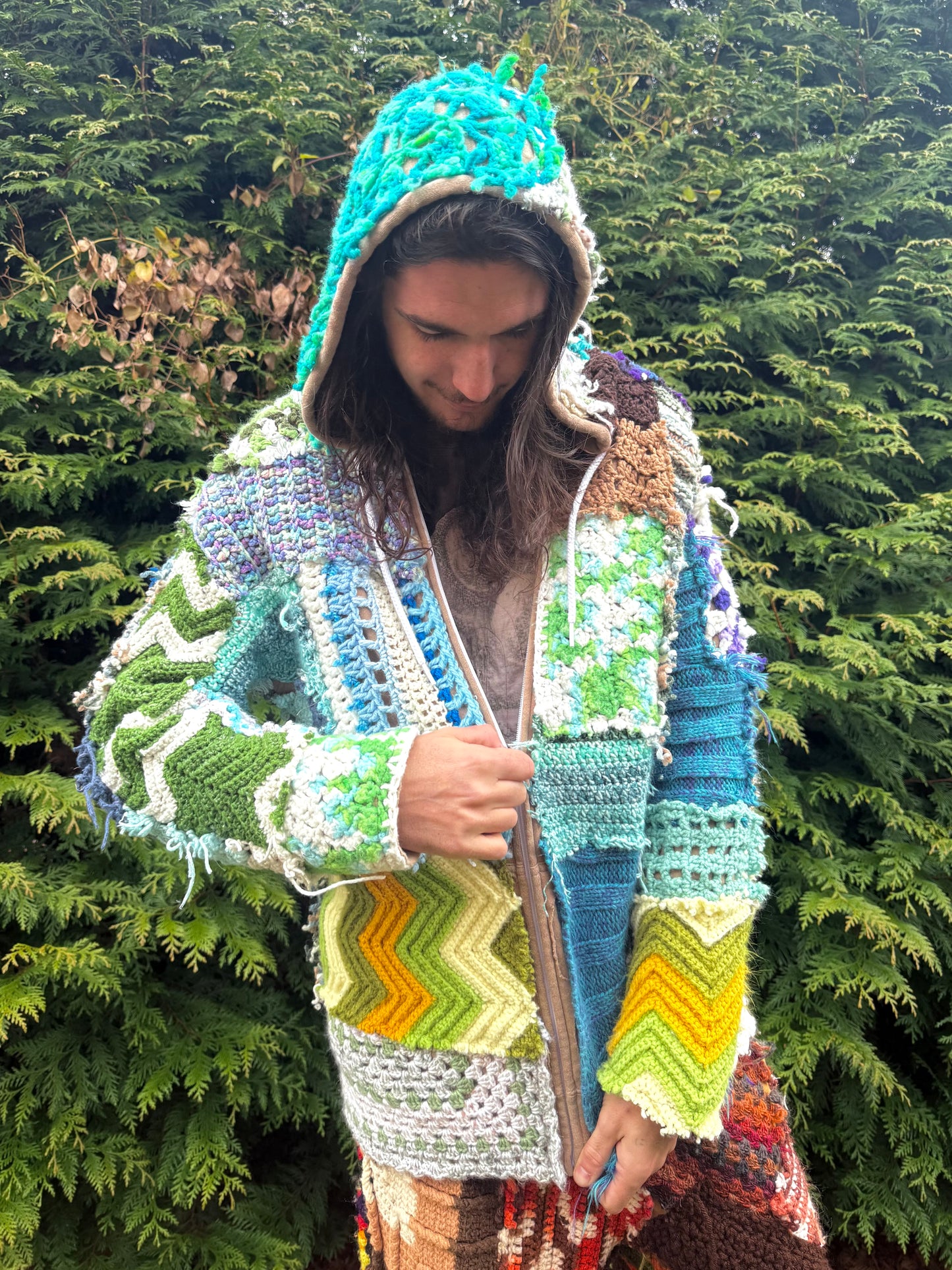 Swamp wizard crochet hoodie