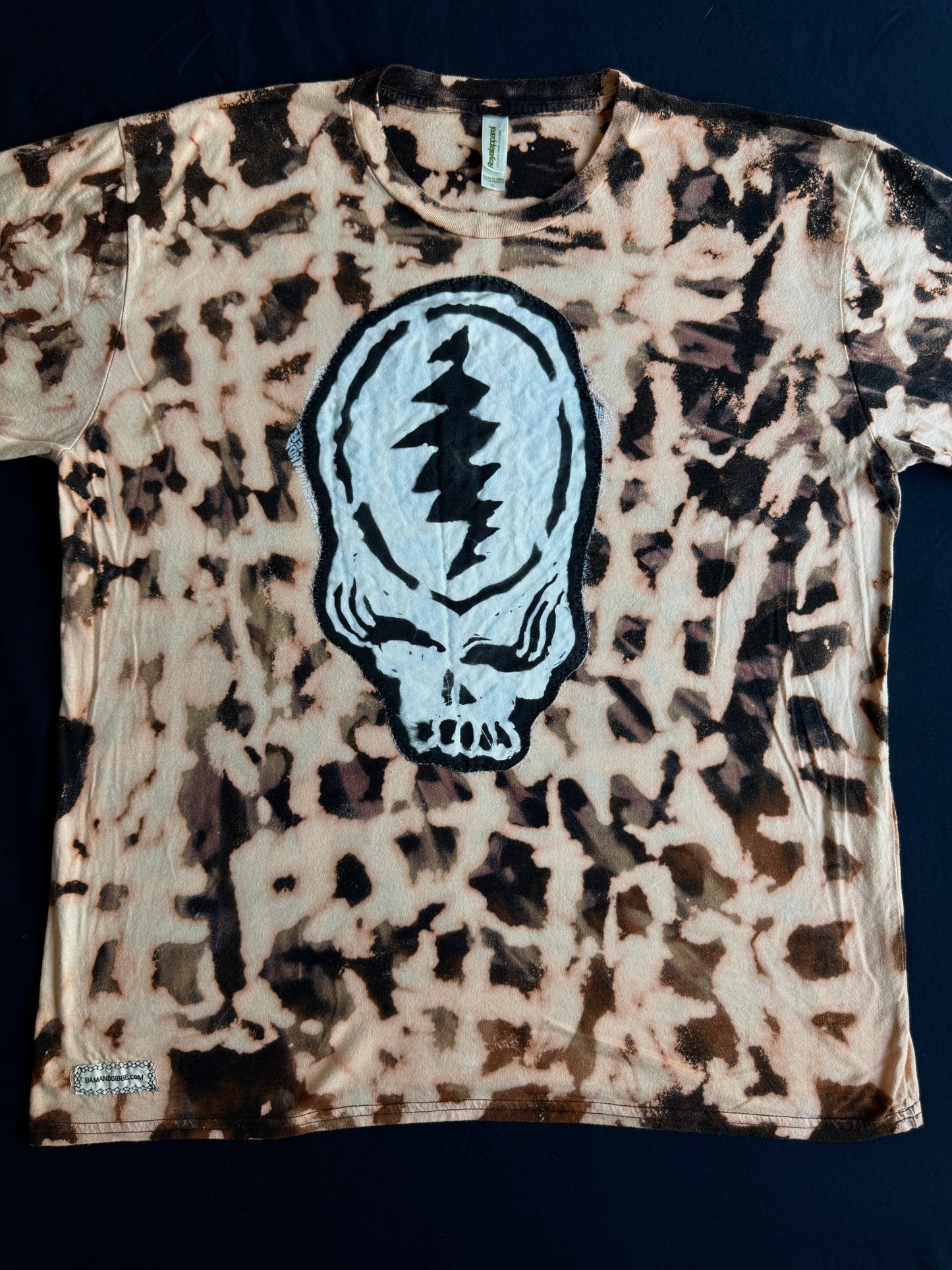 Stealie bleach dyed t-shirt