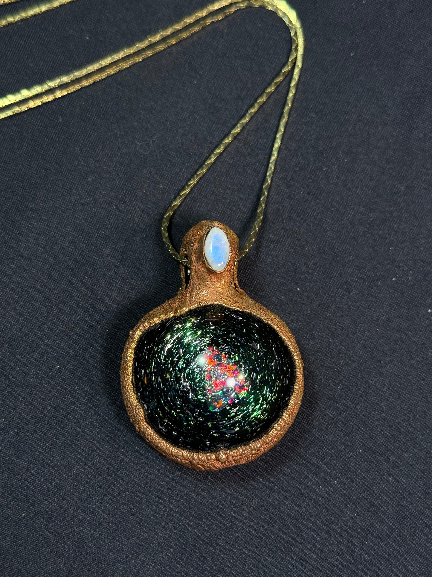 Galaxy opal amulet