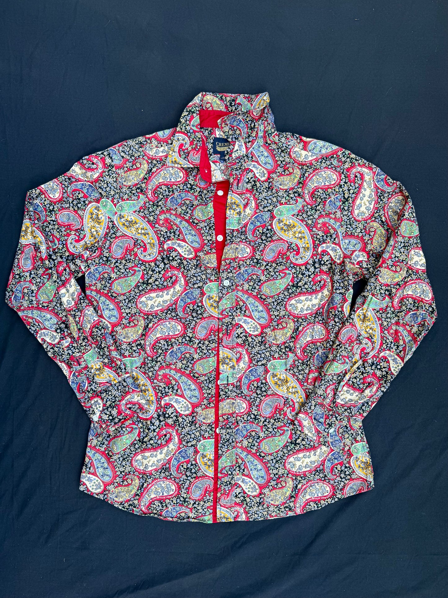 Marge Simpson Tipper button up paisley shirt