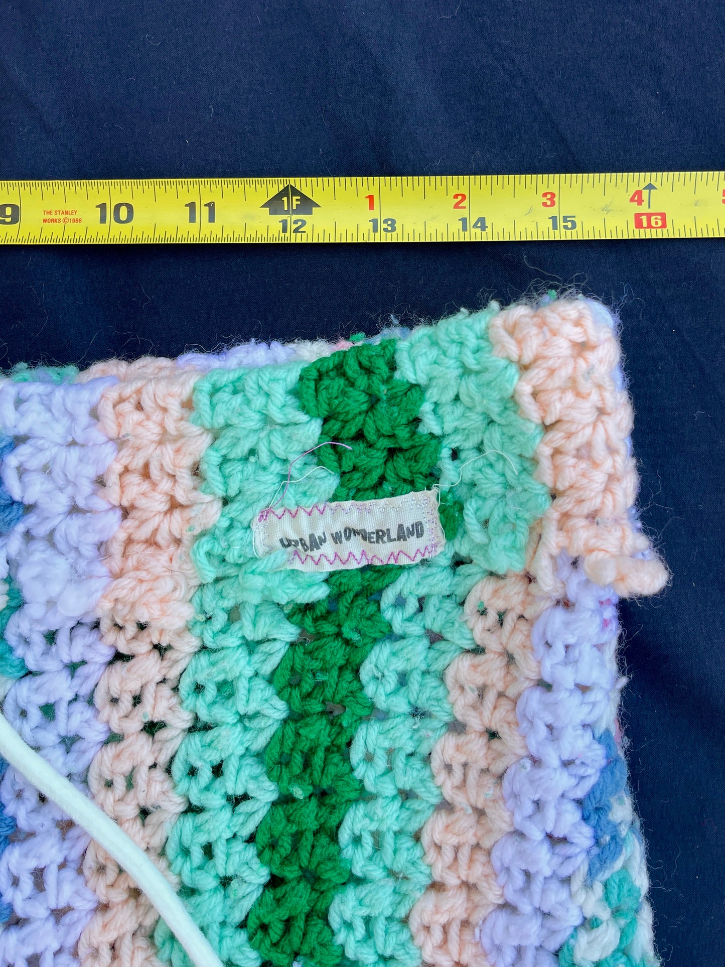 Sea foam crochet pants