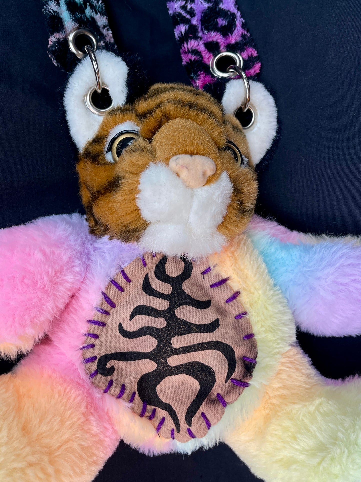 Tiger + rainbow bear side bag