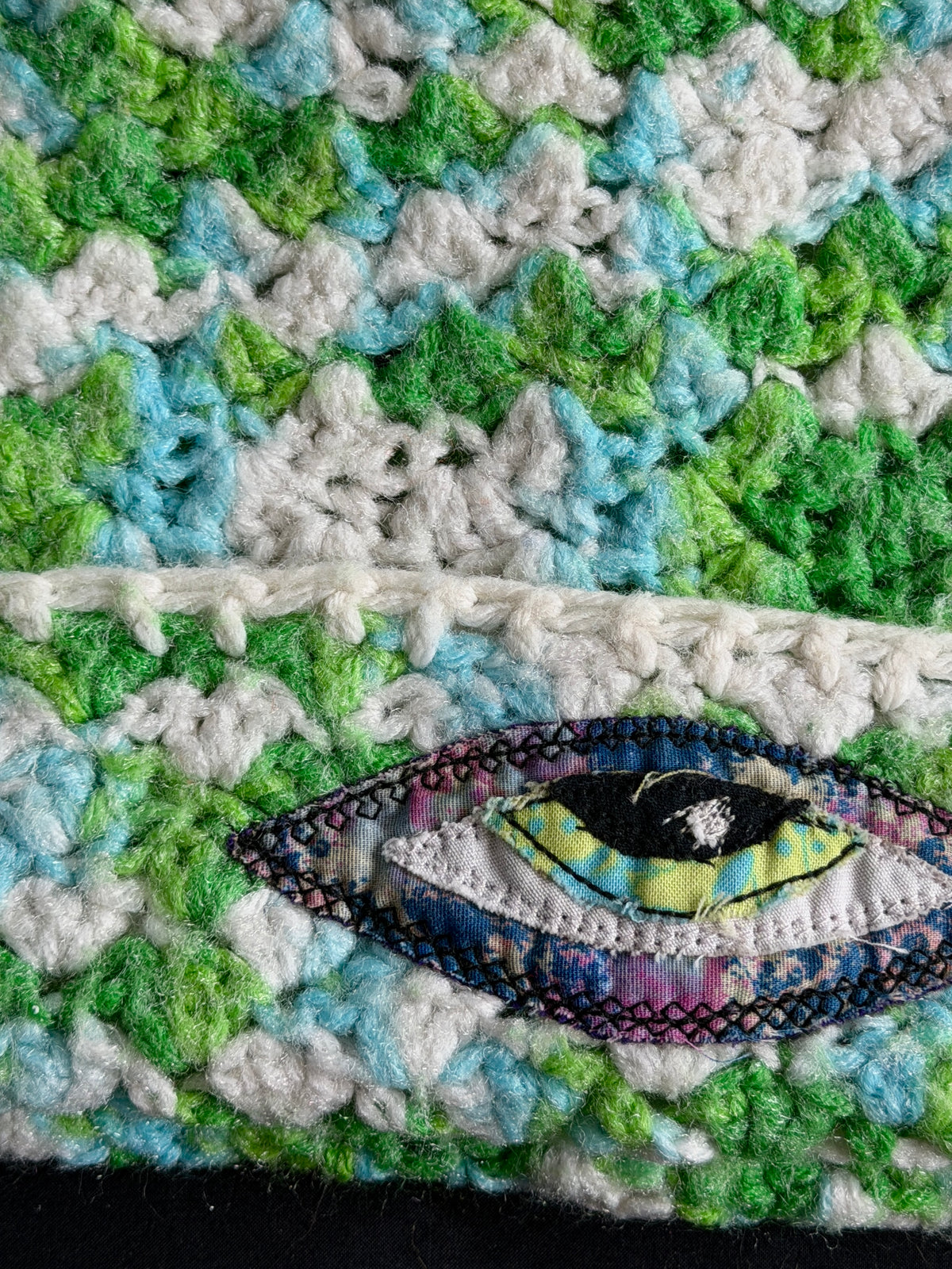 Crochet eyeball hat