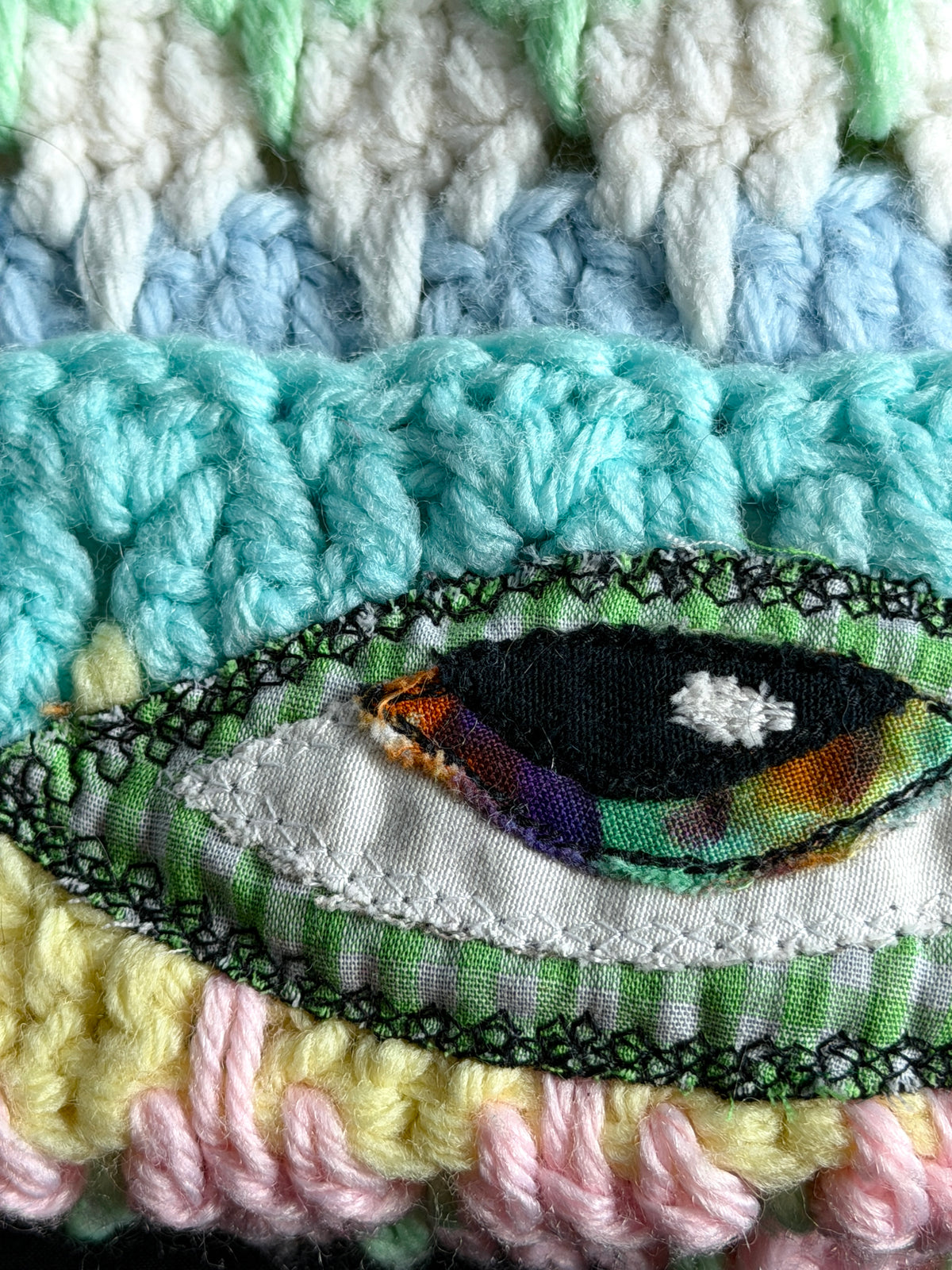 Crochet eyeball hat
