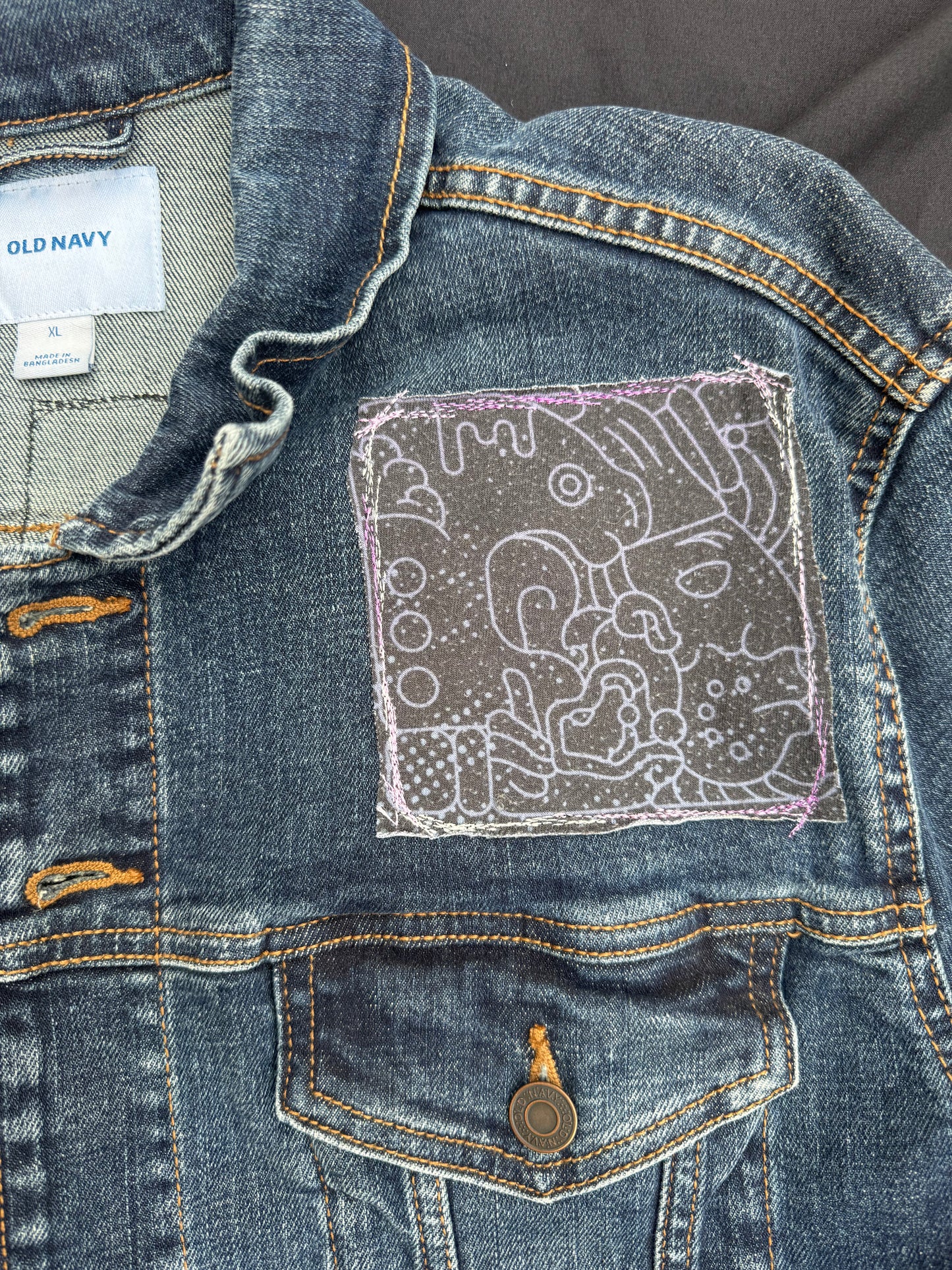 BMFS x Groot patched jean jacket