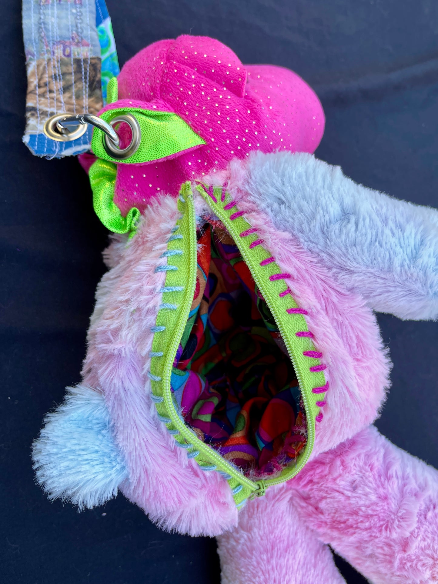 Dragon + rainbow bear hybrid side bag