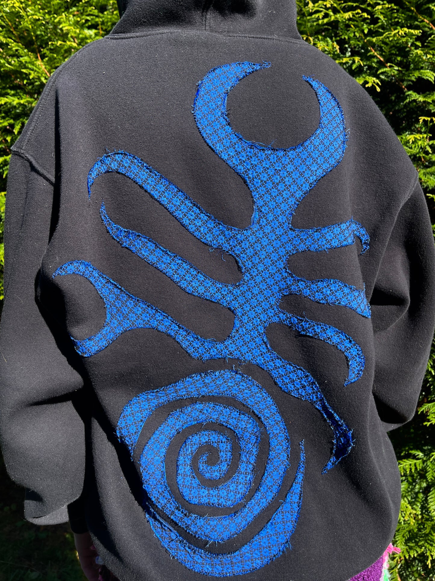 Clown & sigil patch hoodie