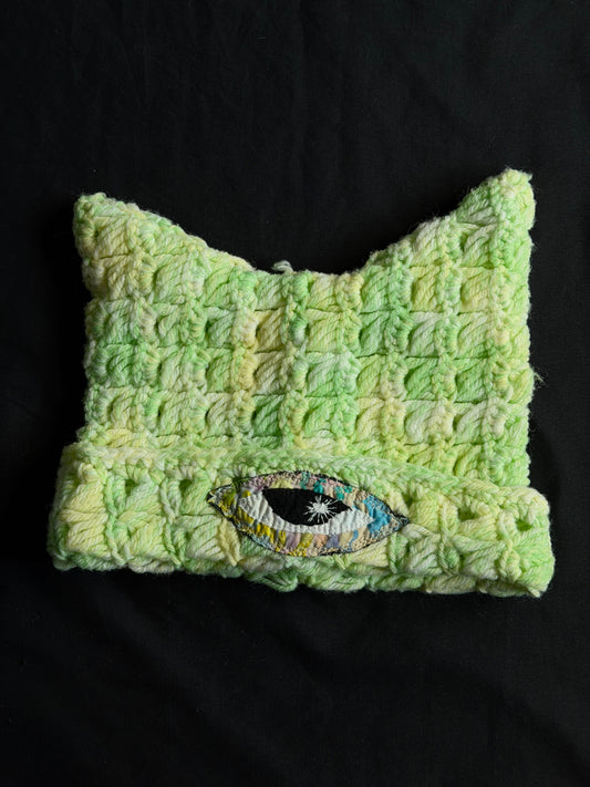 Crochet eyeball hat