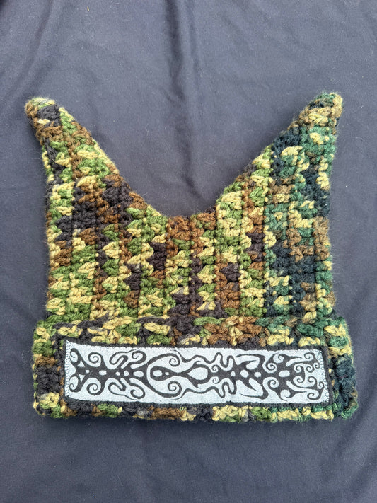 Crochet shape patch hat