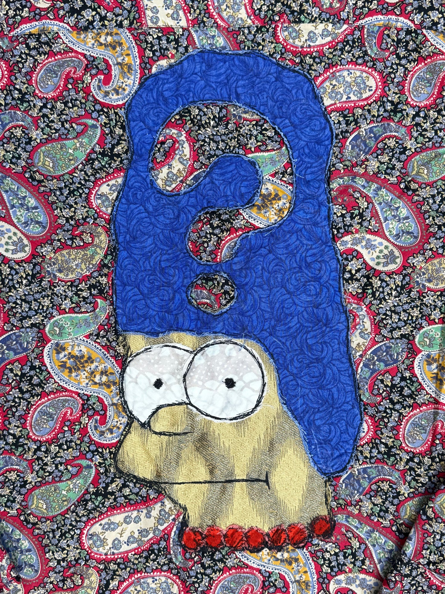 Marge Simpson Tipper button up paisley shirt