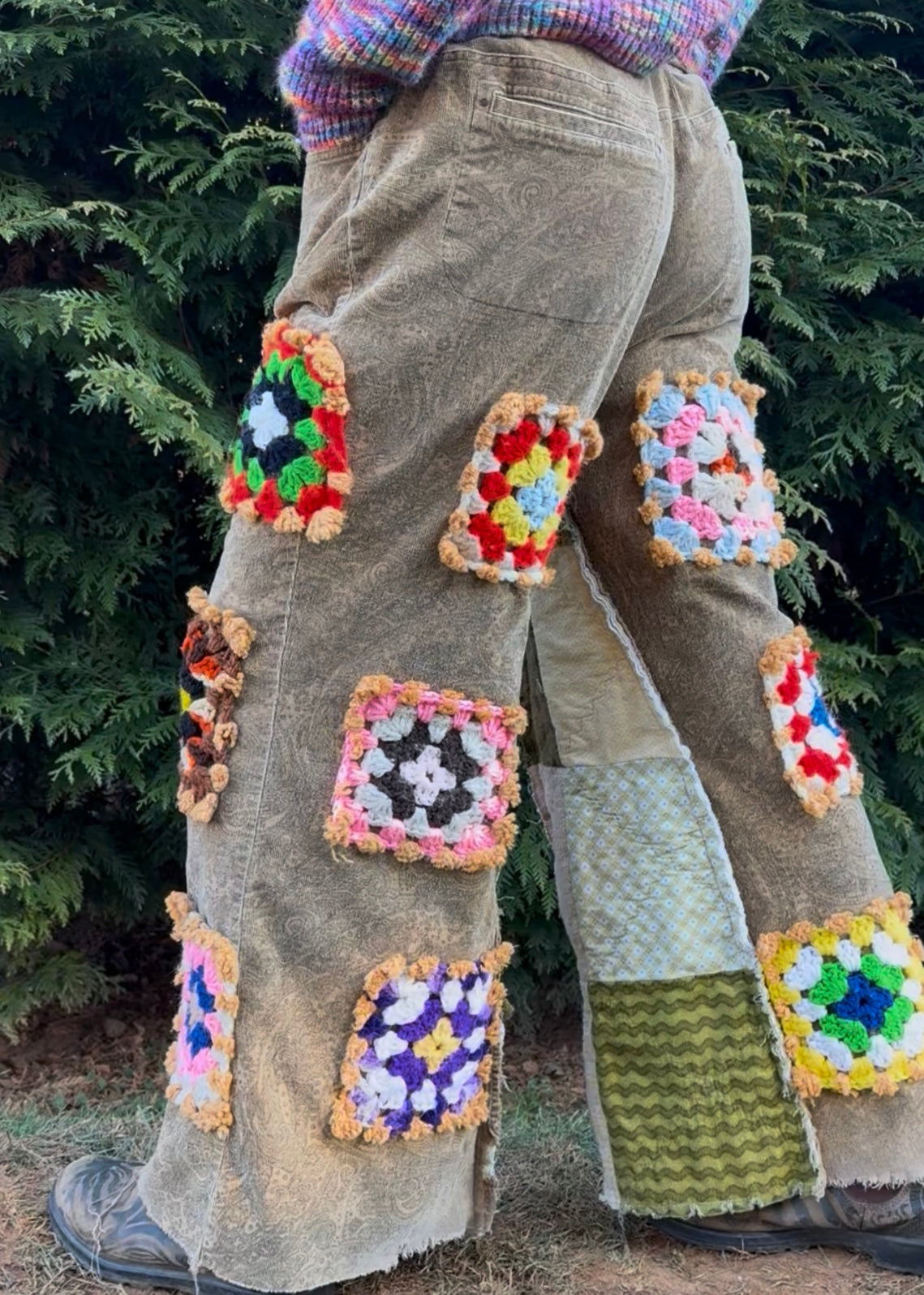 Ginger bread granny square pants