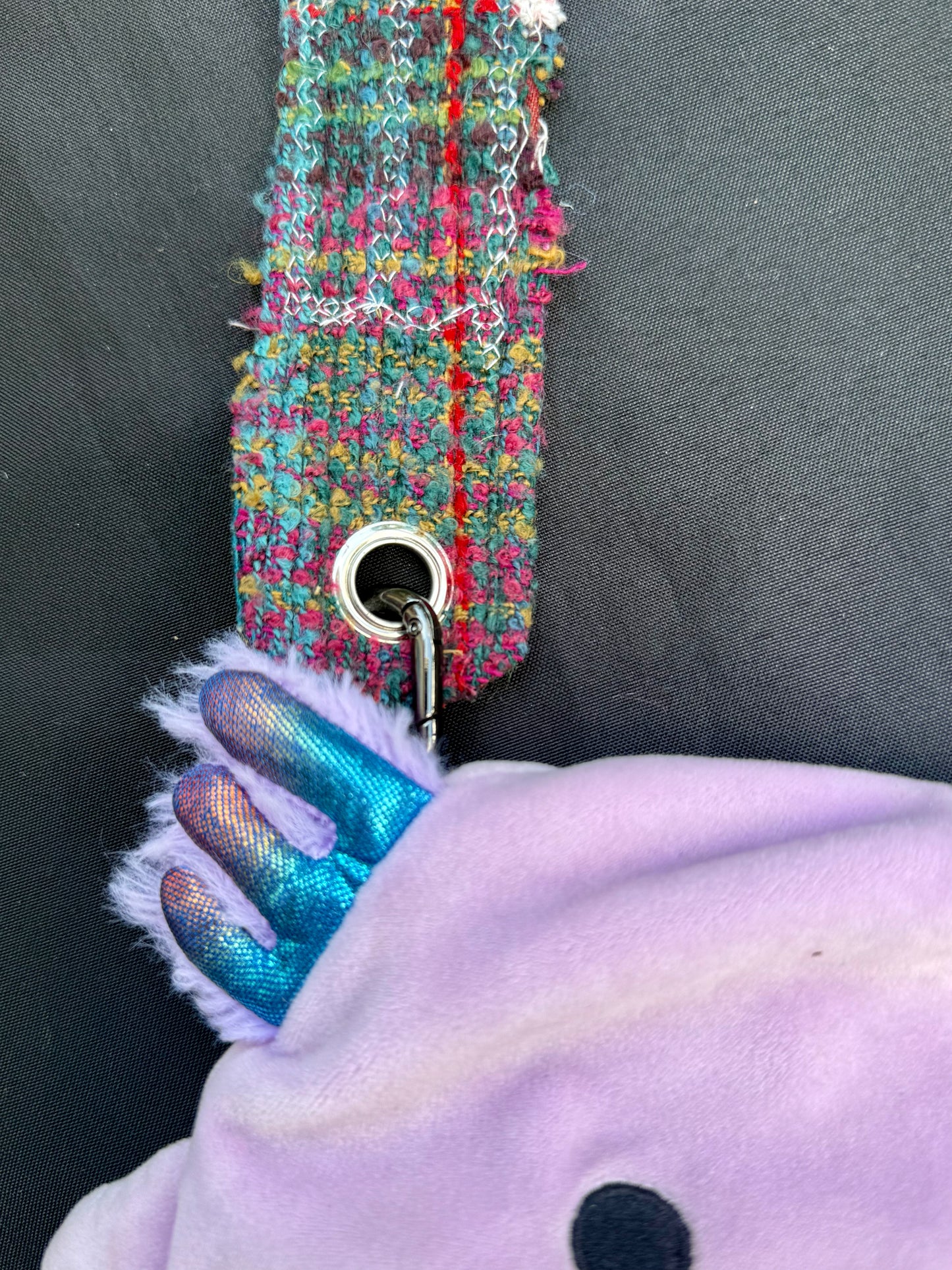 Squishmallow + dragon hybrid side bag