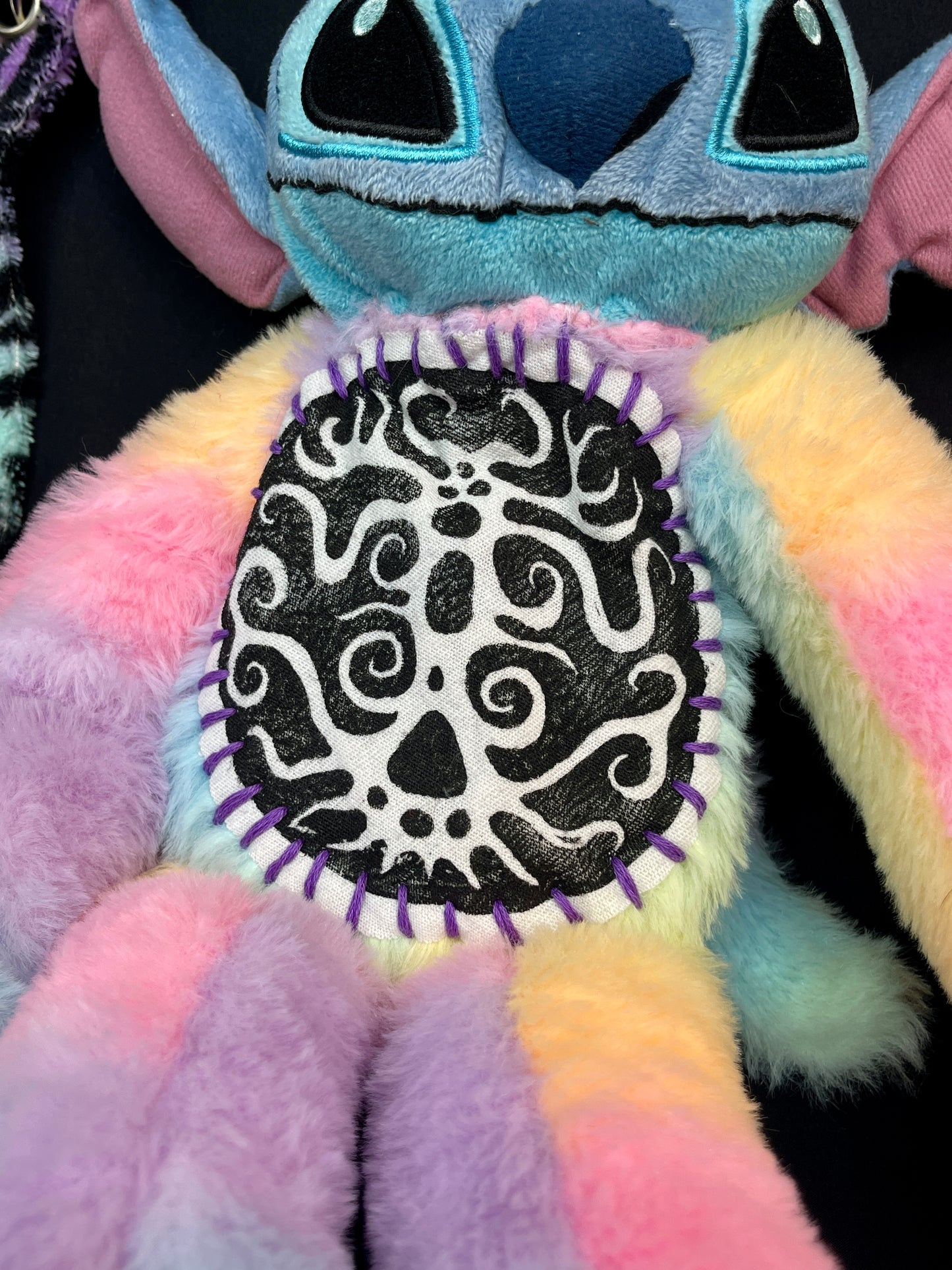 Stitch + rainbow monkey side bag