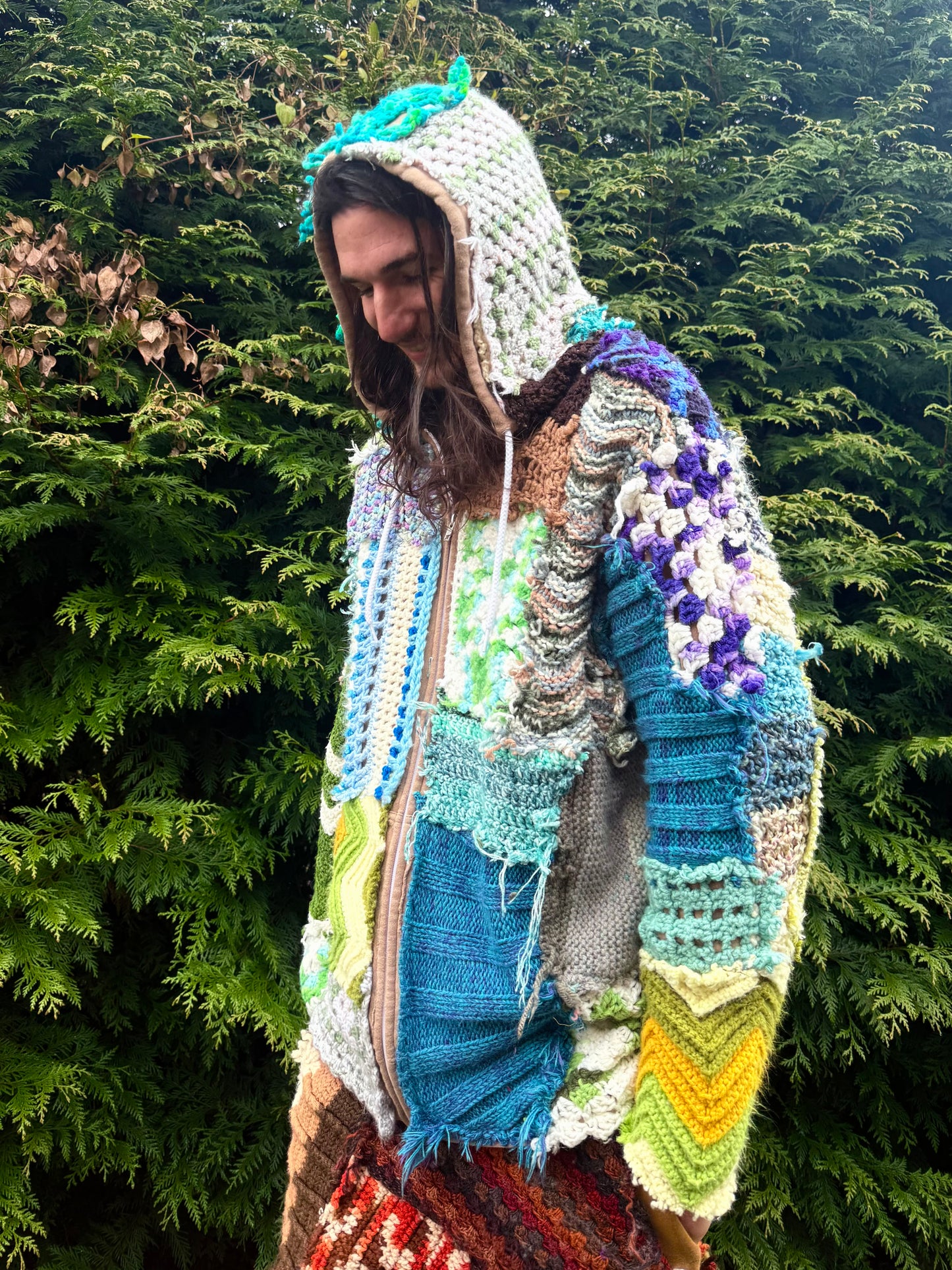 Swamp wizard crochet hoodie